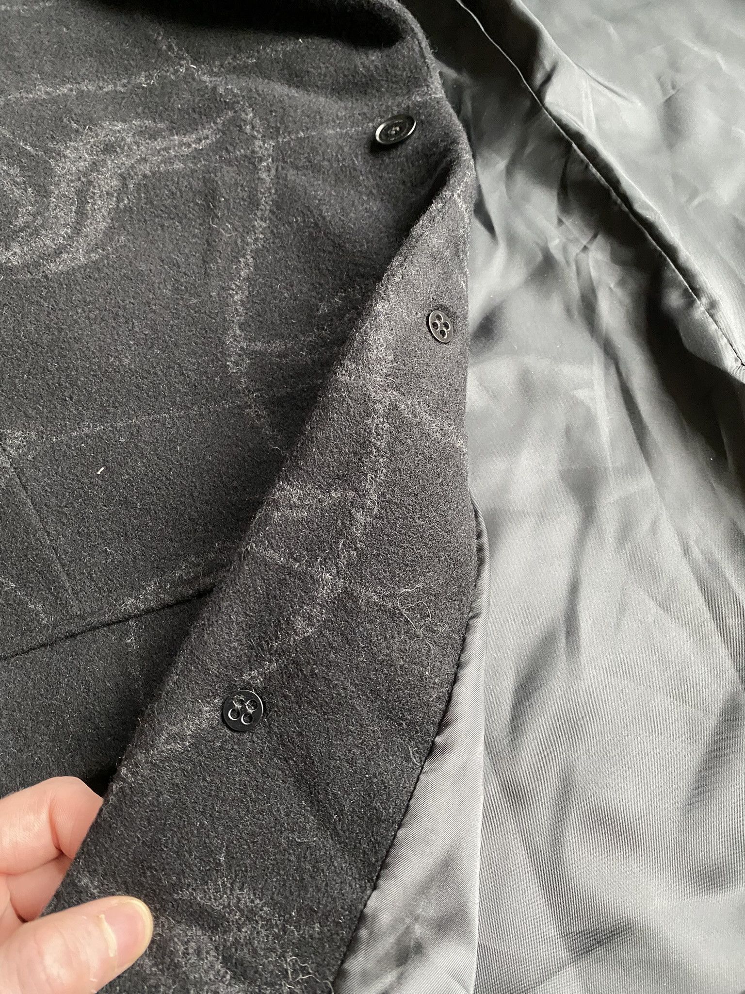 Acne Studios NWT $800 - Bankers Trench - Black Jacquard Logo Wool Size US M / EU 48-50 / 2 - 13 Thumbnail