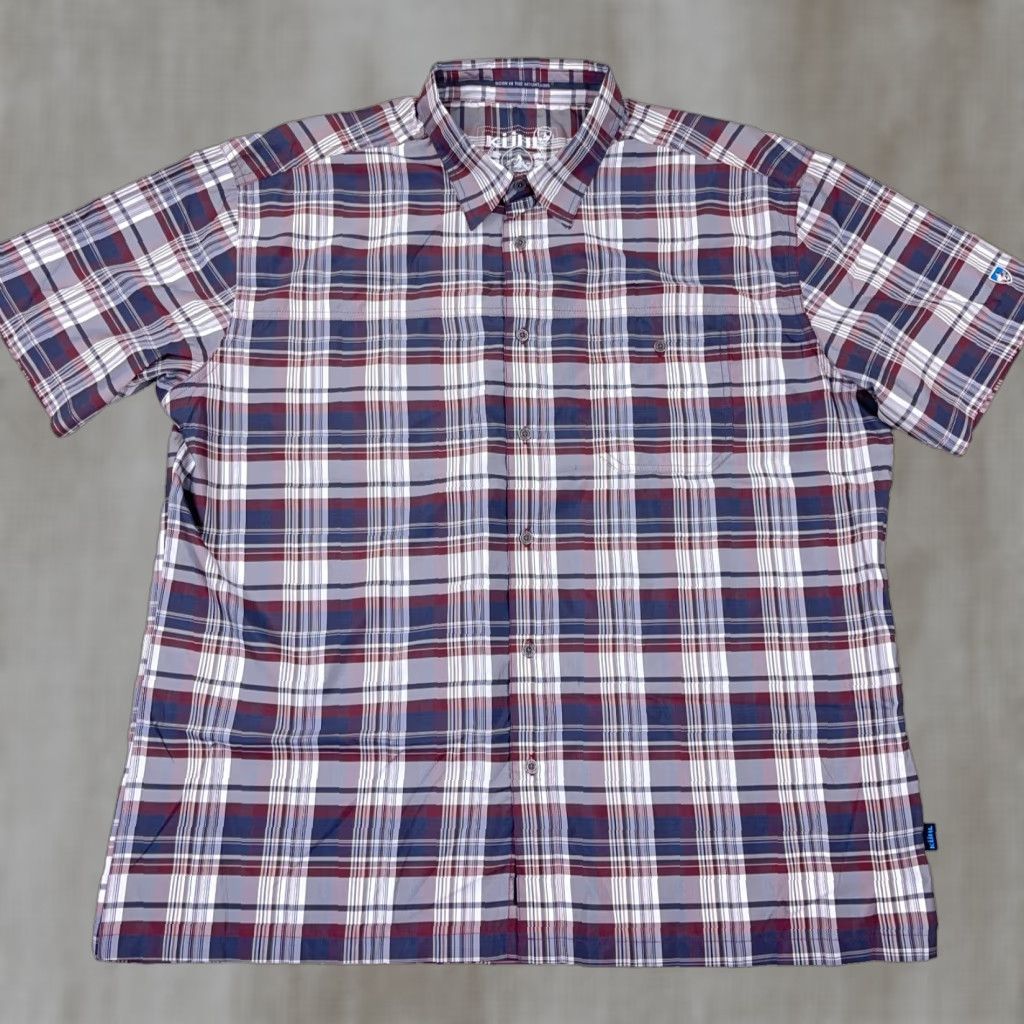 Vintage Kuhl Shirt Button-Up Plaid Blue Red 2XL Men Casual Outdoor Pocket 2XL shirts Mens Short Sleeve Button Up Size US XXL / EU 58 / 5 - 1 Thumbnail