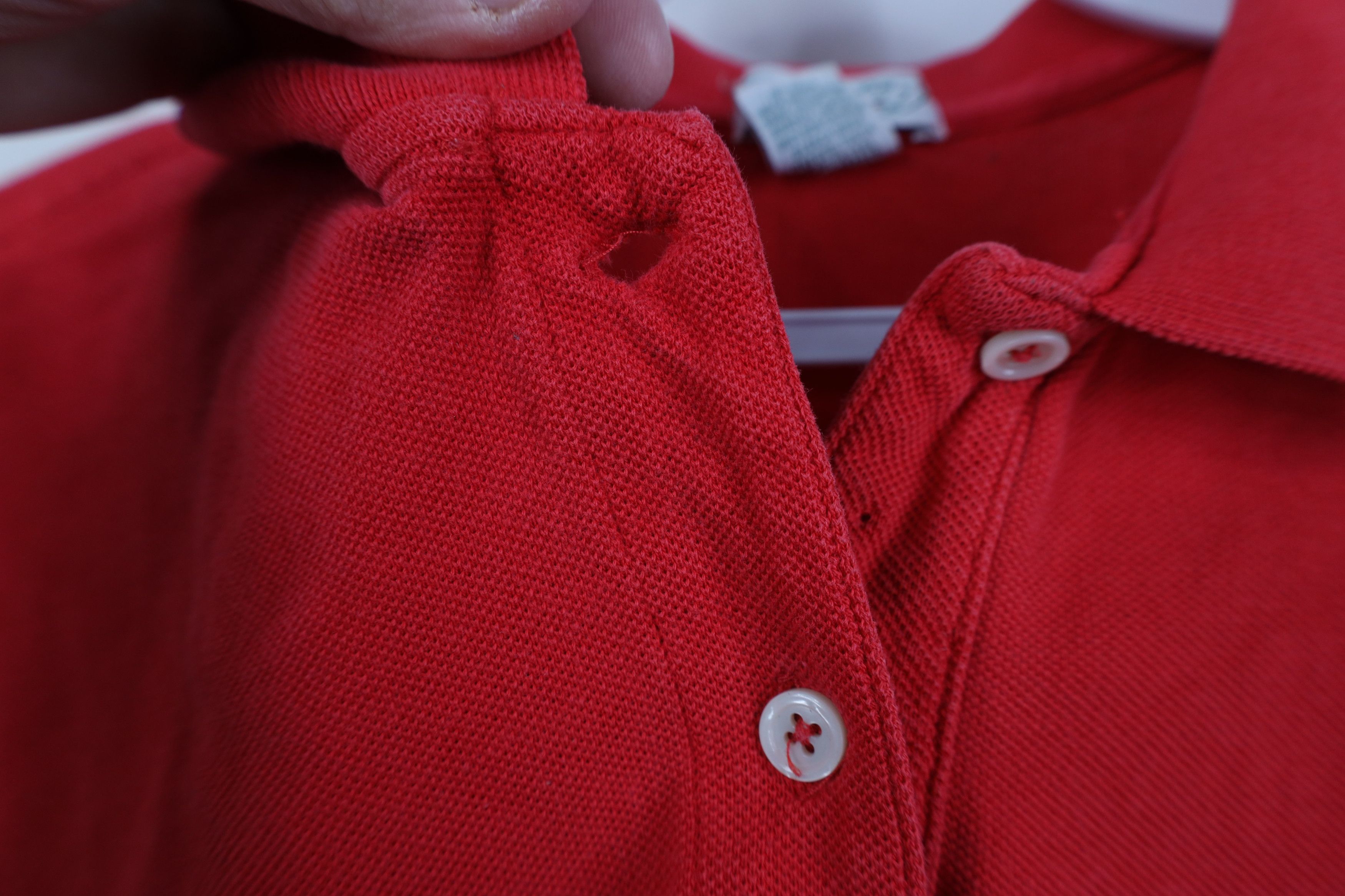 Lacoste Vintage 80s Izod Lacoste Logo Collared Golf Polo Shirt Red Size M / US 6-8 / IT 42-44 - 6 Thumbnail