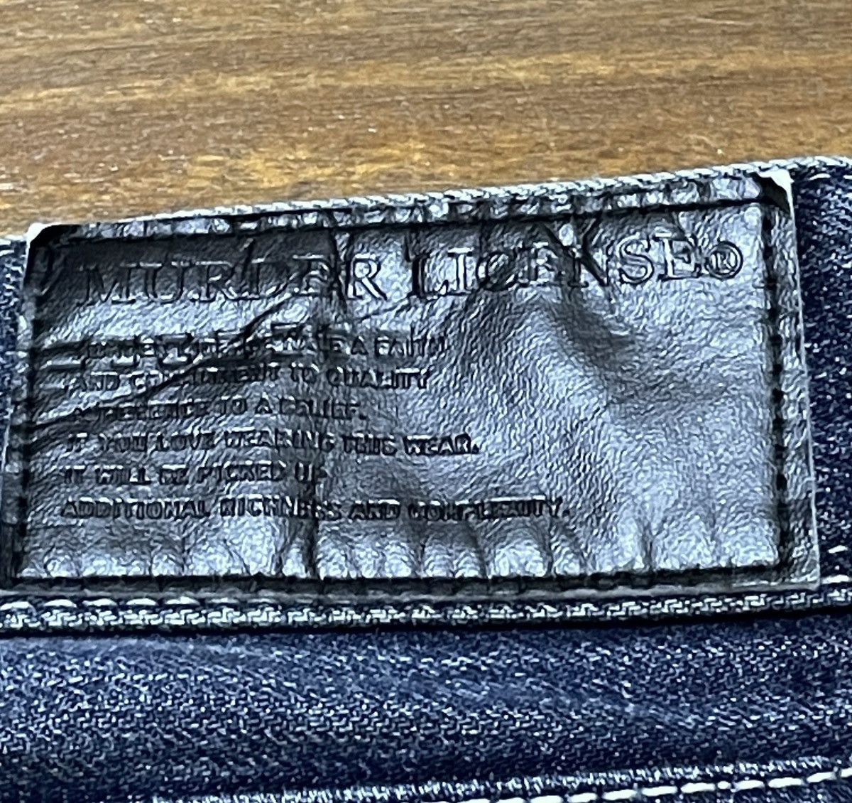 Le Grande Bleu (L.G.B.) Very Rare Vintage Vanquish X Murder License Jeans 1990s Size US 30 / EU 46 - 9 Thumbnail