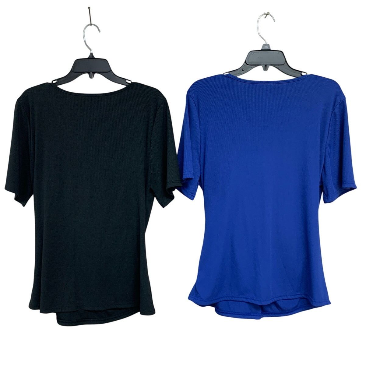 Shein Lot of 2 Shein Curve Womens 1X Short Sleeve Deep V Neck Tops Size XL / US 12-14 / IT 48-50 - 2 Thumbnail