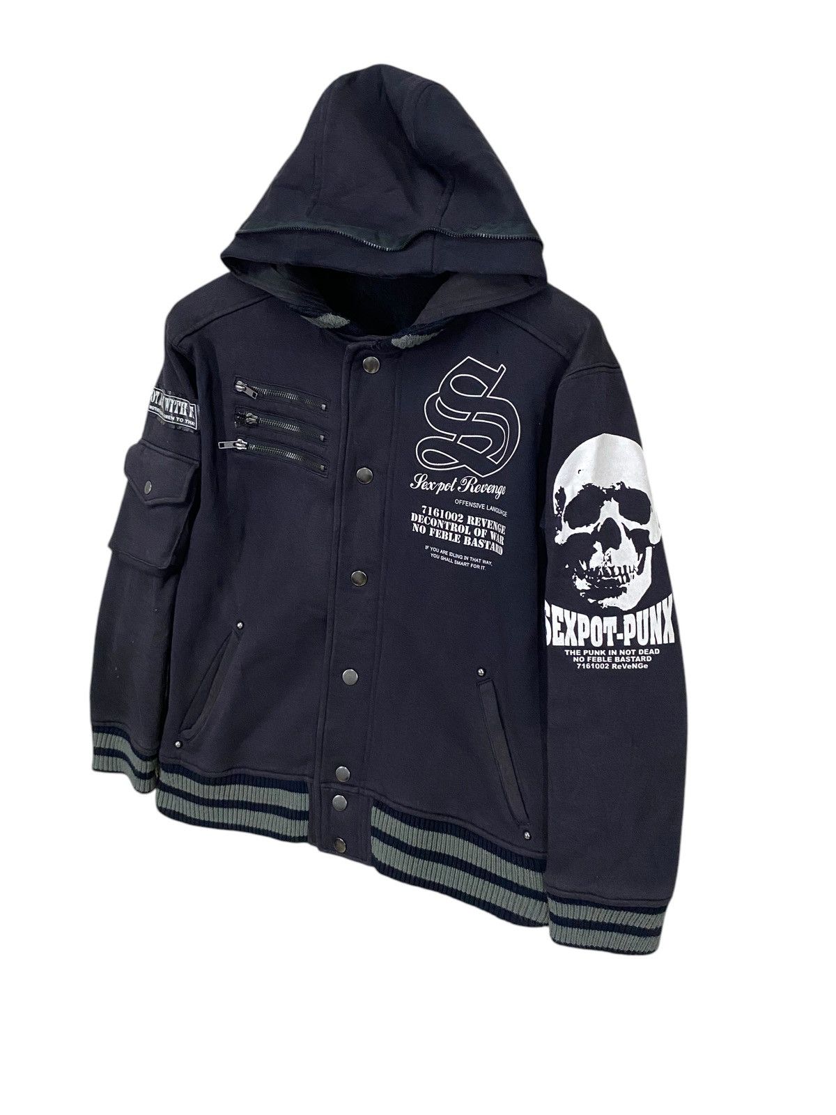 If Six Was Nine Set pox revenge skull punks varsity jacket sunfaded Size US M / EU 48-50 / 2 - 4 Thumbnail