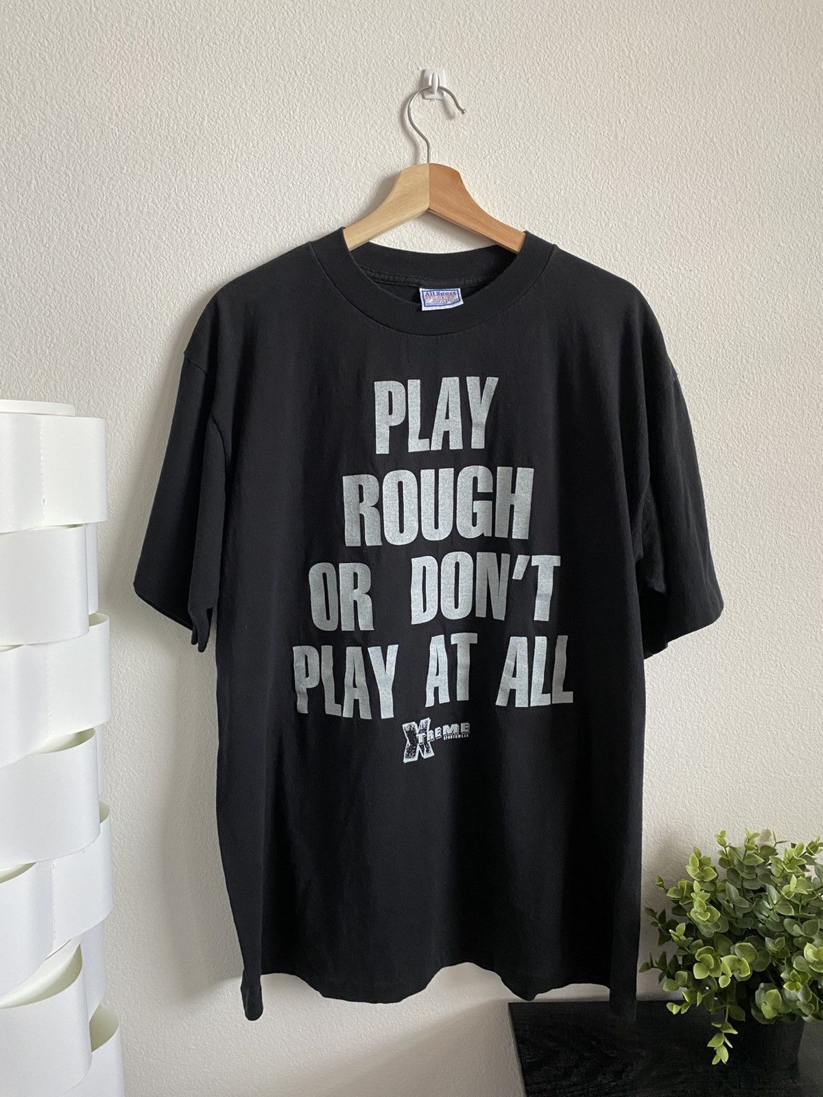 Vintage Vintage Xtreme Sports Play Rough Word Tee Size US XL / EU 56 / 4 - 1 Thumbnail