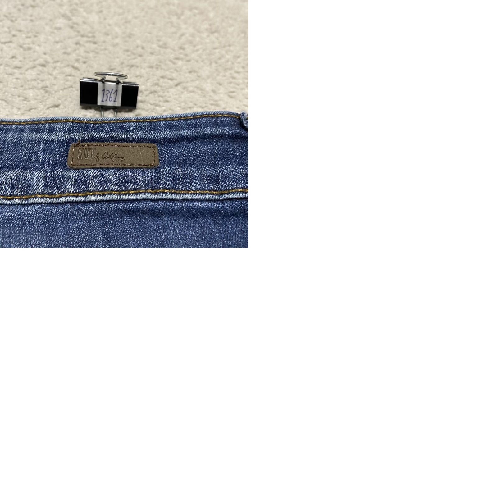 Vintage KUT from the Kloth Jeans Womens 6 Blue Denim Toothpick Skinny Dark Wash Mid Rise Jeans New title Size 28" / US 6 / IT 42 - 9 Thumbnail