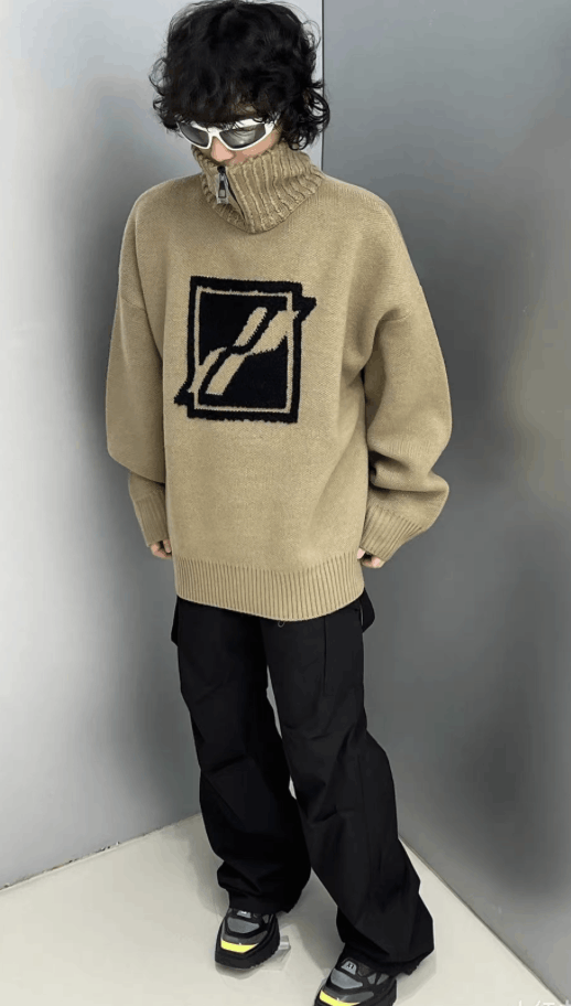 WE11DONE We11done Unisex Turtleneck Knit Sweater K30 Size US M / EU 48-50 / 2 - 4 Thumbnail
