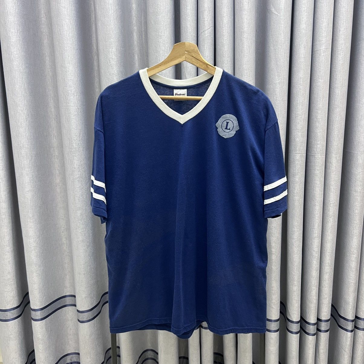 Vintage Vintage 80s Stedman Made In USA iron On Single Stich Tee Size US XL / EU 56 / 4 - 1 Thumbnail