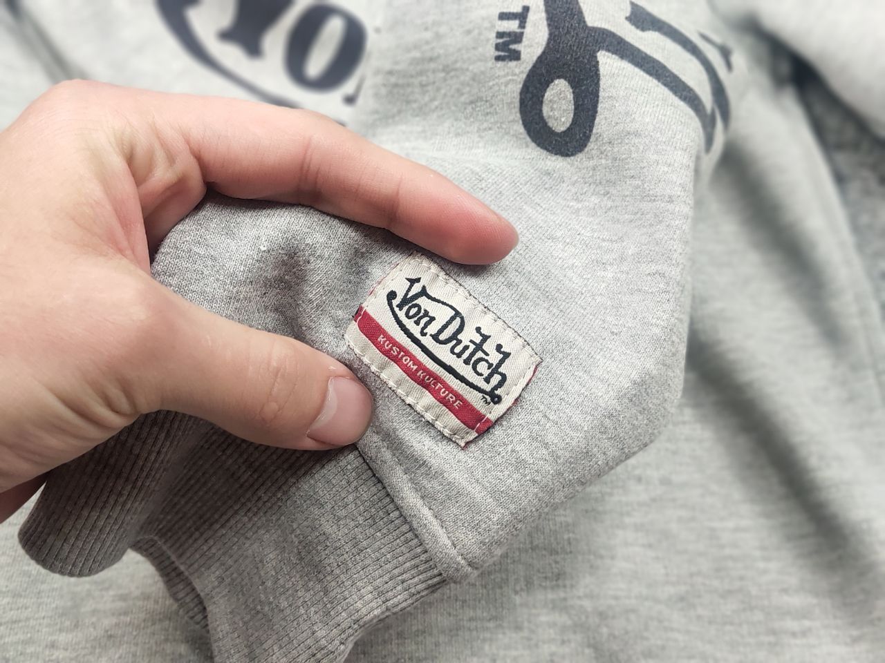 Von Dutch Von Dutch Vintage Gray Zip Hoodie Big sleeves Logo Y2K Style Size US L / EU 52-54 / 3 - 12 Thumbnail