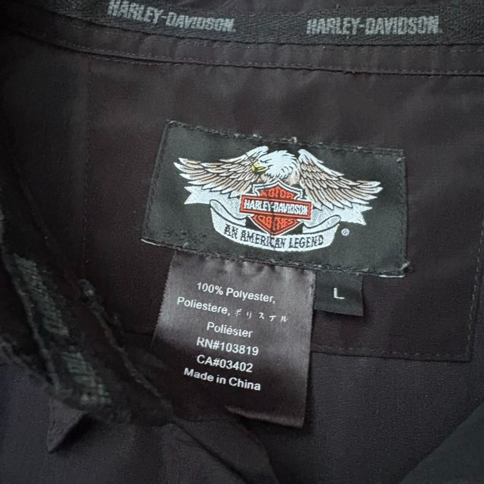 Harley Davidson × Vintage Vintage Harley Davidson Button Up Shirt Men's Size L Size US L / EU 52-54 / 3 - 4 Thumbnail