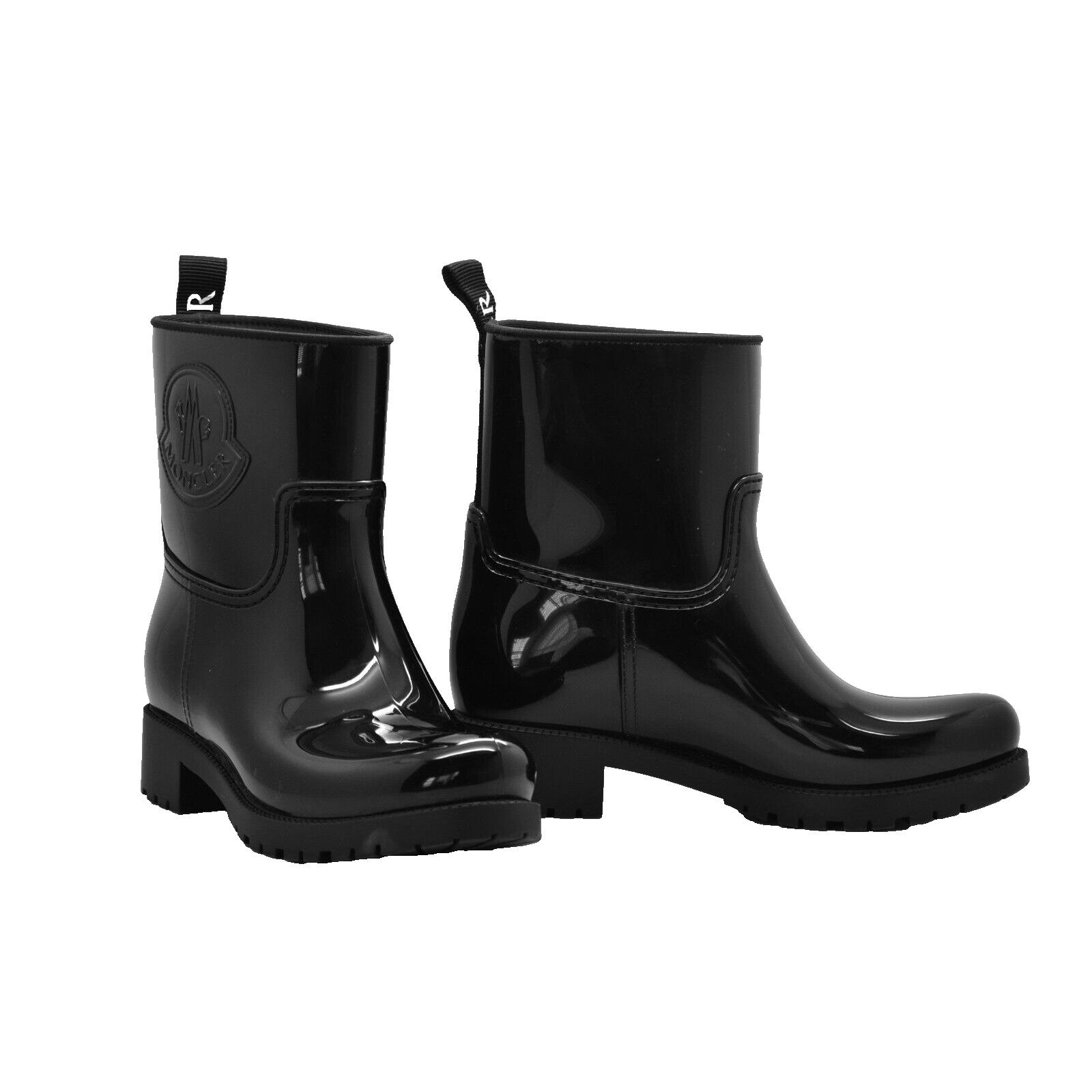 Moncler MONCLER Black PVC-Rubber Logo Waterproof Rain Boots Shoes 35 Size US 5 / IT 35 - 1 Thumbnail