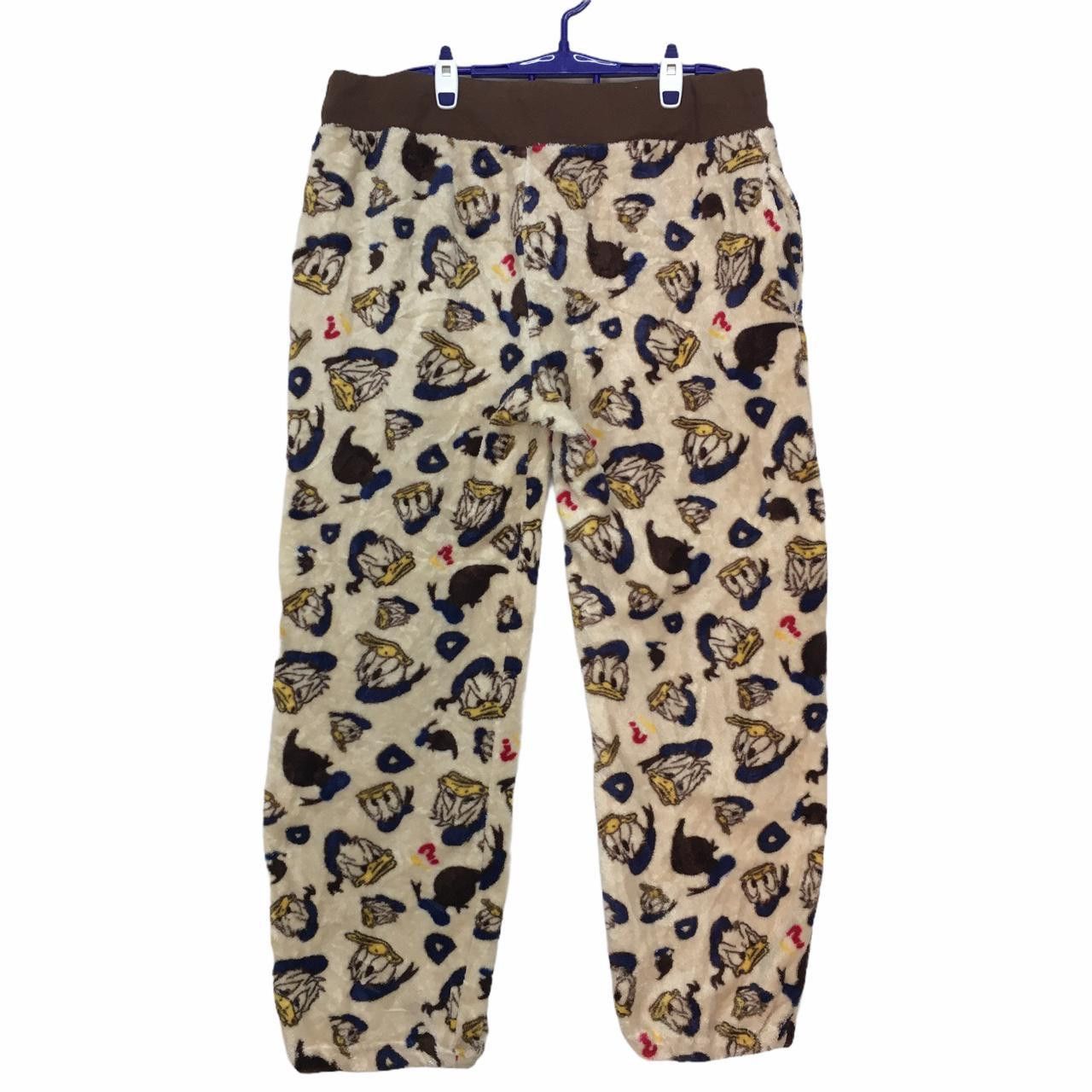 Vintage Vtg DISNEY DONALD DUCK Fleece Long Pants Size 34" / US 12 / IT 48 - 3 Thumbnail