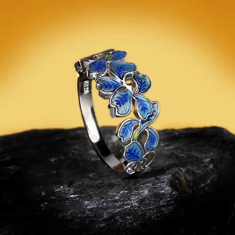 Jewelry × Sterling Silver × Vintage Sterling Silver Lady Flower Ring Size ONE SIZE - 2 Thumbnail