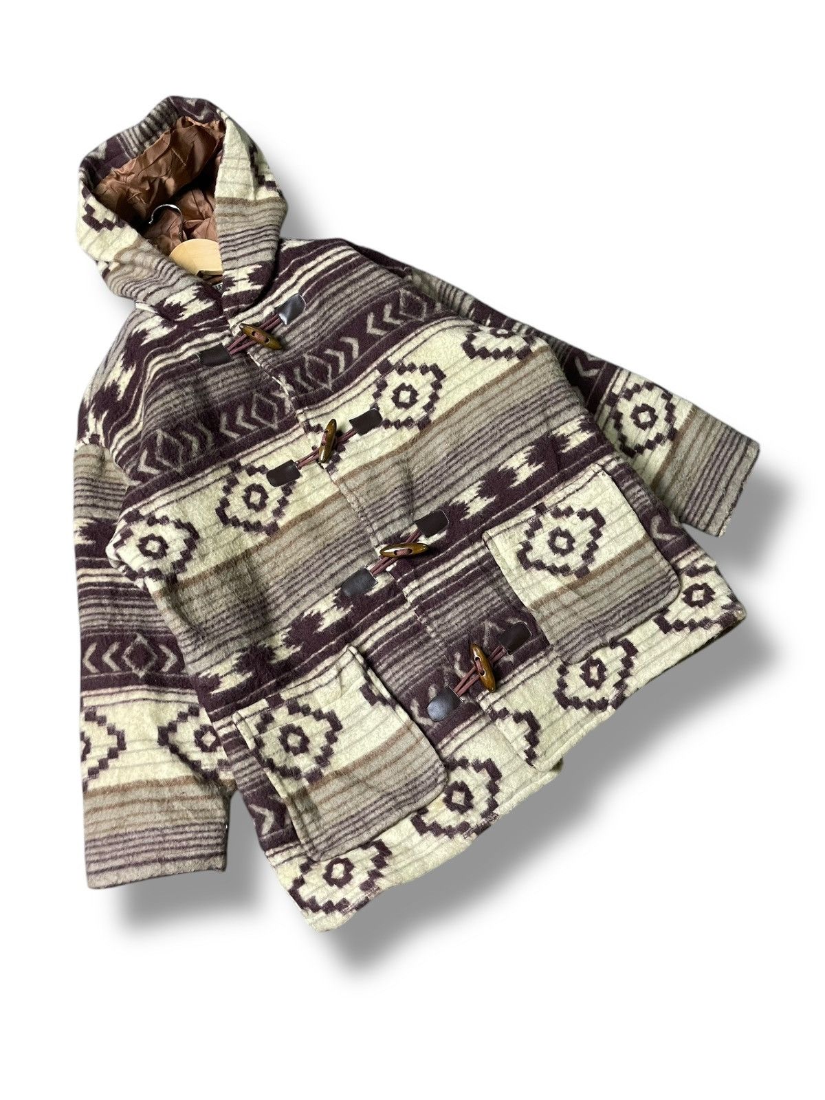 Japanese Brand × Vintage Japanese Brand Abstract Duffle Hooded Jacket (66) Size US M / EU 48-50 / 2 - 4 Thumbnail