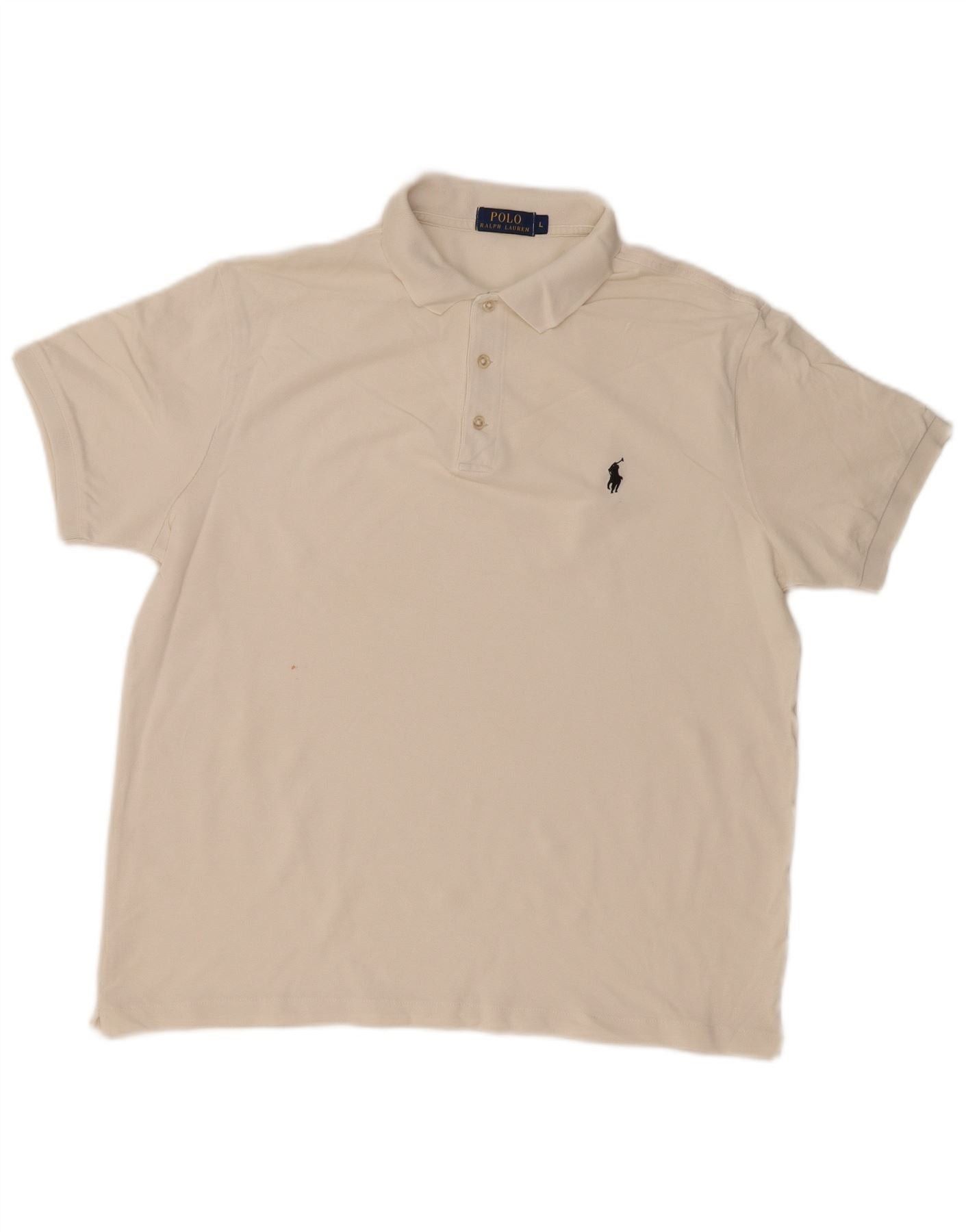 Polo Ralph Lauren Mens Polo Shirt Large White Classic Size US L / EU 52-54 / 3 - 1 Thumbnail