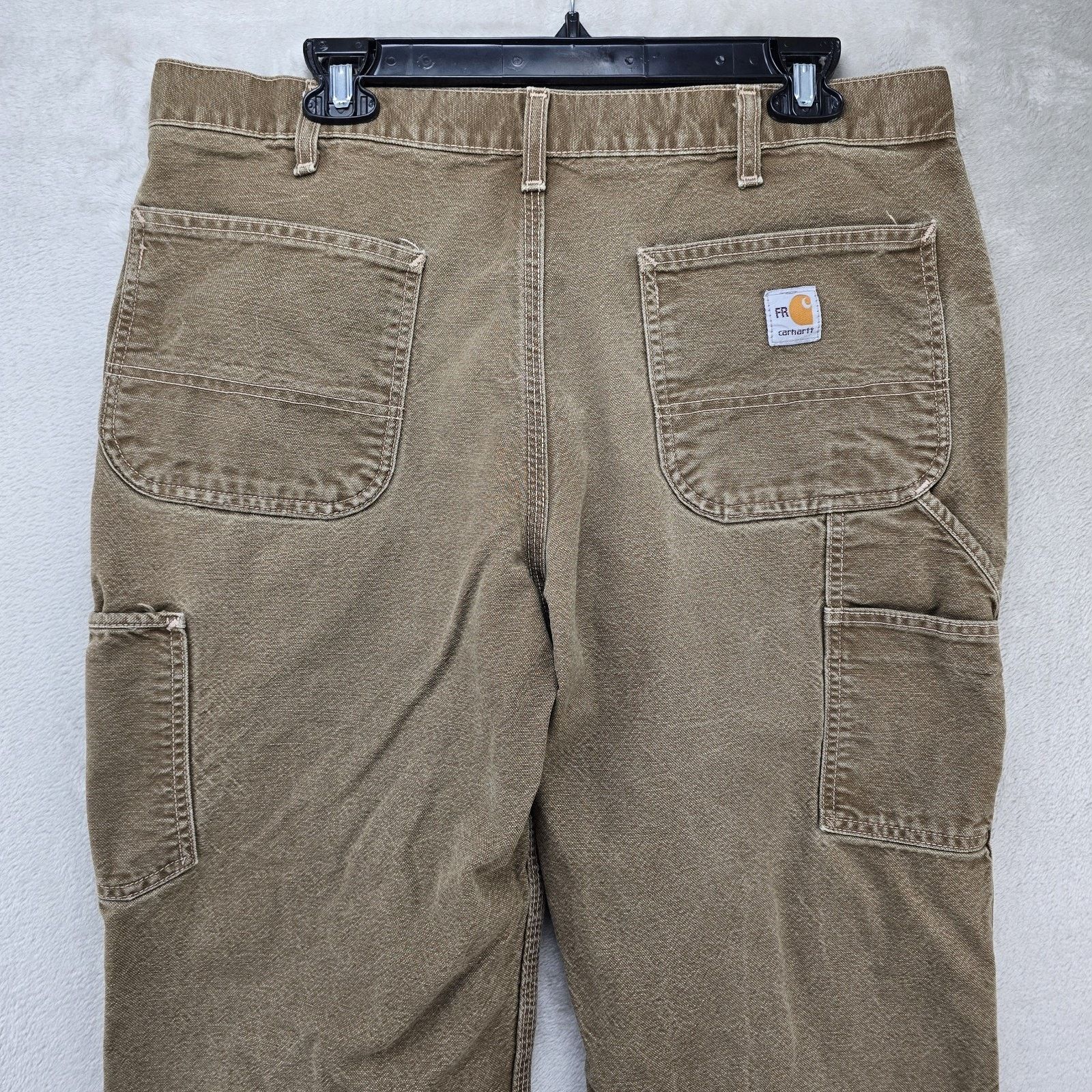 Carhartt Carhartt FR Washed Duck Dungaree Pants 35x27 Brown Carpenter Size US 35 - 8 Thumbnail