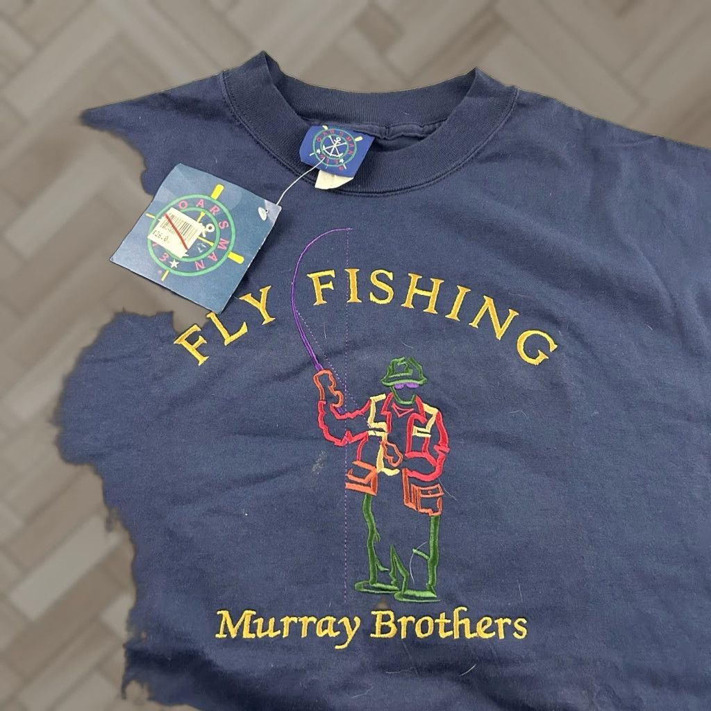 Vintage VINTAGE Murray Bros. Fly Fishing T Shirt Mens XL Blue Oarsmen Short Sleeve Fish Shirt Size US XL / EU 56 / 4 - 1 Thumbnail