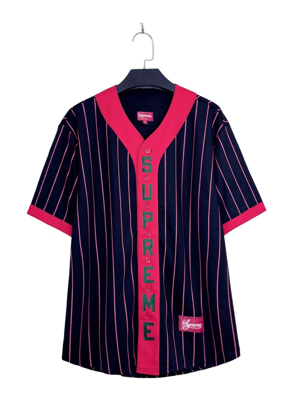 Supreme × Vintage Supreme Cursive Logo Baseball Top Jersey 2002