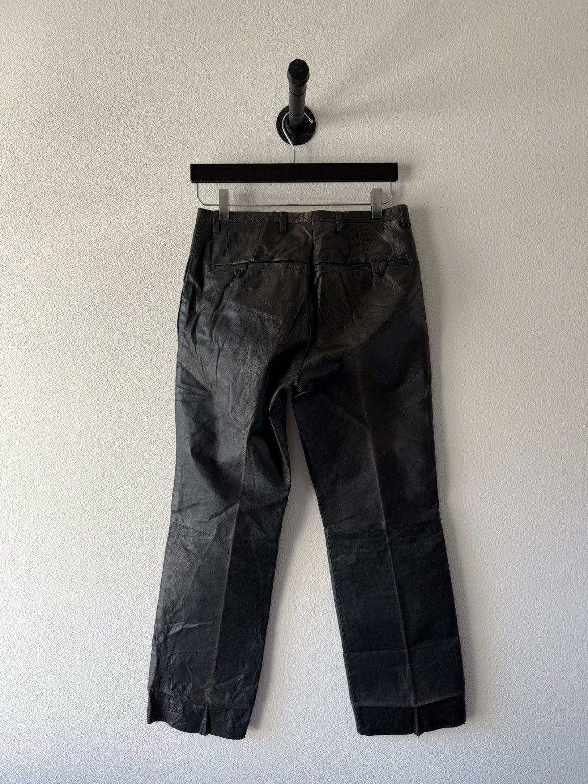 Carol Christian Poell SS00 Calfskin Leather Pants 46 Size US 29 - 4 Thumbnail