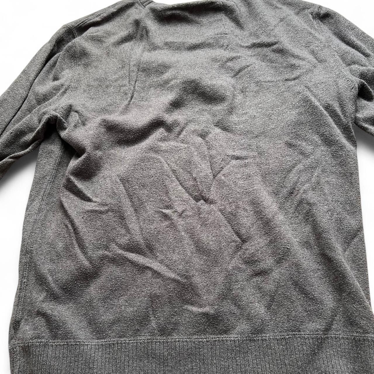 American Eagle Outfitters Vintage fit American Eagle logo gray ribbed v-neck sweater Size US S / EU 44-46 / 1 - 2 Thumbnail