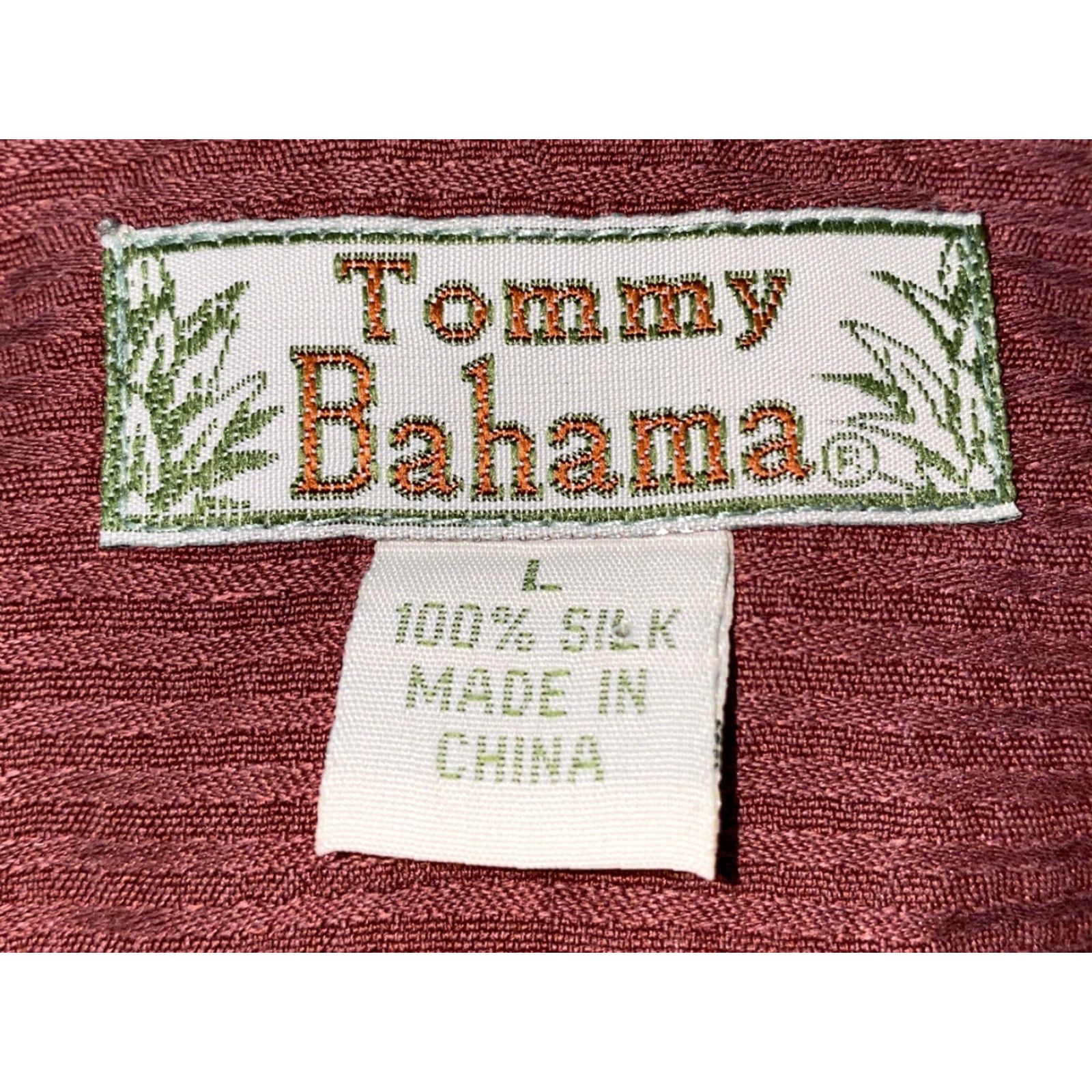 Tommy Bahama Tommy Bahama Shirt Men Red Silk Long Sleeve Button-Up Size L Size US L / EU 52-54 / 3 - 6 Thumbnail
