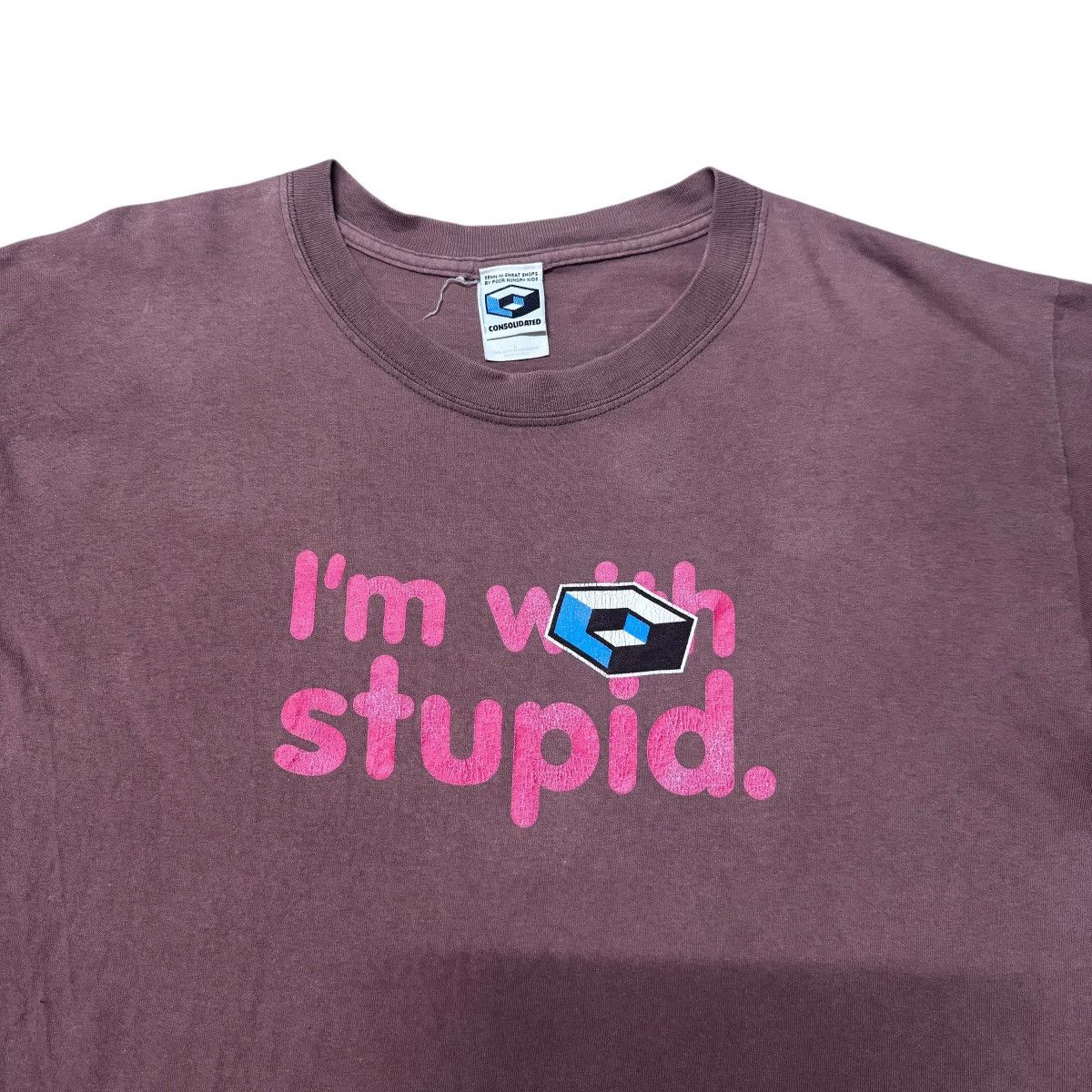 Hook-Ups Vintage Consolidated Skateboard Shirt 'im With Stupid' Size US L / EU 52-54 / 3 - 6 Thumbnail