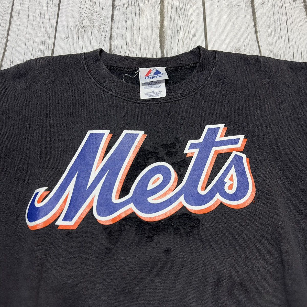 MLB × Majestic × Vintage Vintage New York Mets sweatshirt Size US M / EU 48-50 / 2 - 3 Thumbnail