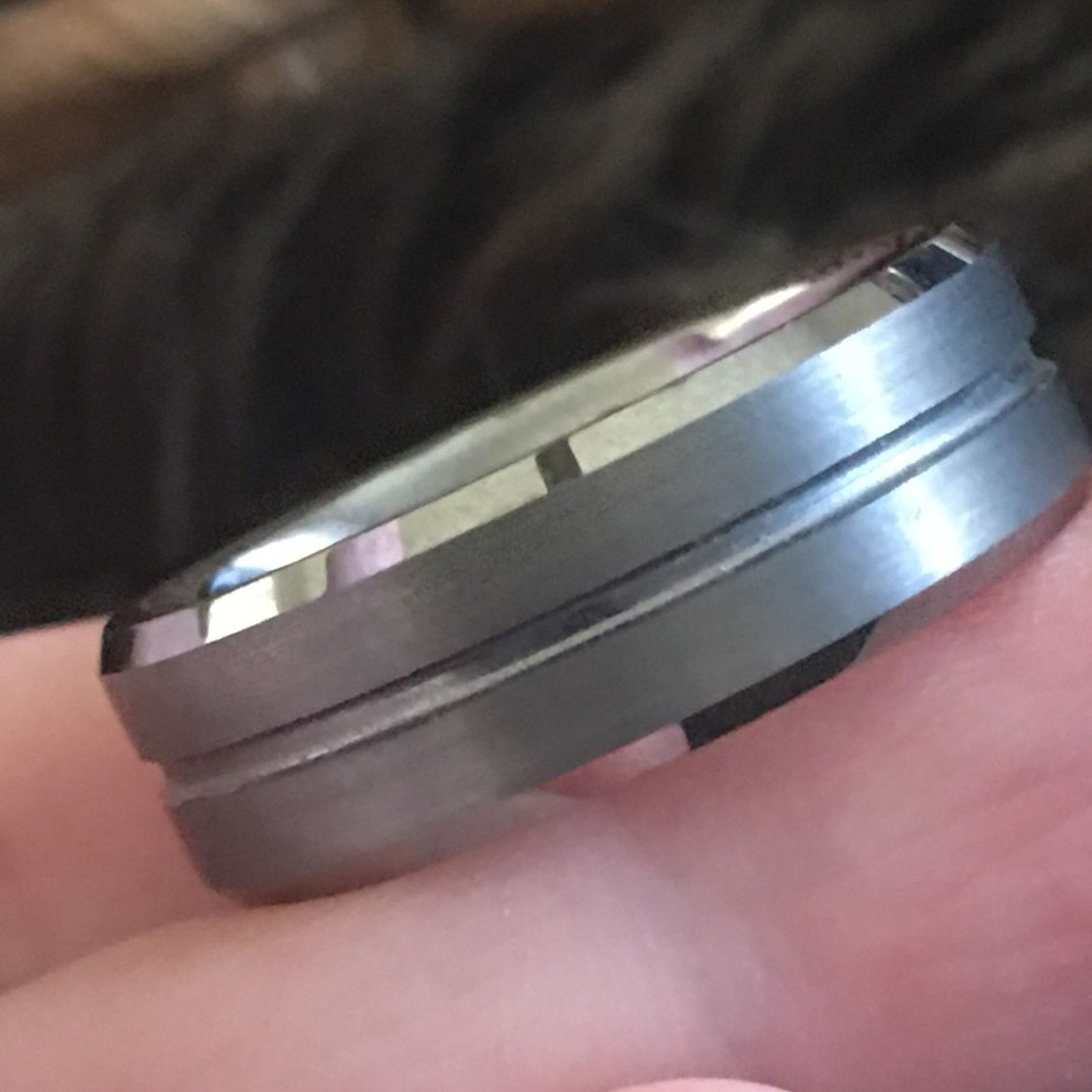 Jewelry Men’s Tungsten 12mm Hanover titanium wedding band Size ONE SIZE - 7 Thumbnail