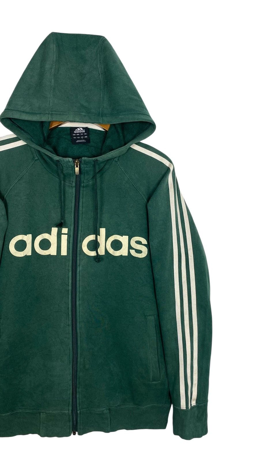 Adidas Rare‼️ Adidas Hoodie Stripe Spellout Size US M / EU 48-50 / 2 - 3 Thumbnail