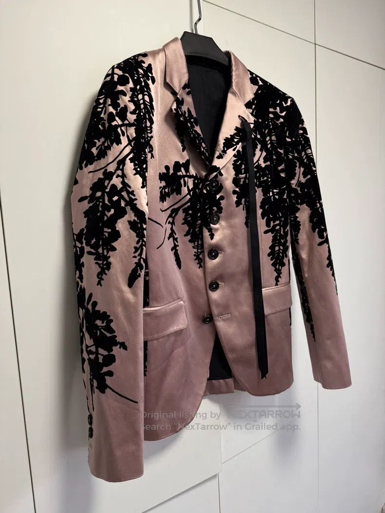 Ann Demeulemeester Ann Demeulemeester Size xs Pink Velvet Men's Suit Size 34S - 2 Thumbnail