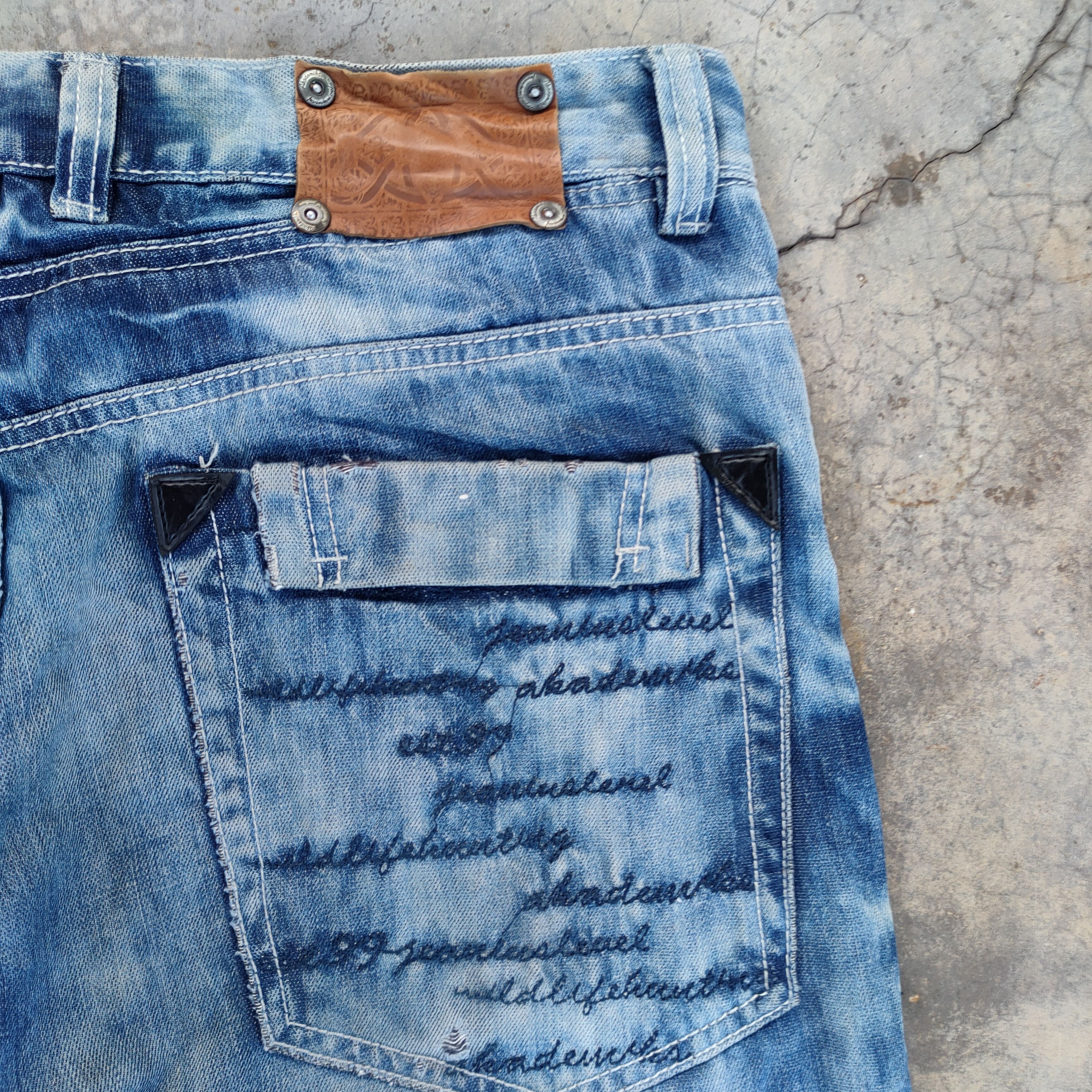 Akademiks × Japanese Brand × Jean VINTAGE AKADEMIKS FADED STORM DISTRESSED JEANS PANTS Size US 34 / EU 50 - 13 Thumbnail