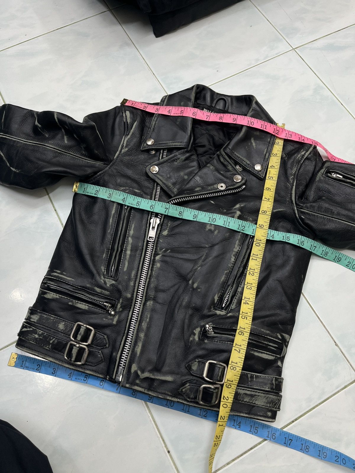 14th Addiction 🔥🔥🔥ARCHIVE HELL CAT PUNKS LEATHER JACKET Size XS / US 0-2 / IT 36-38 - 20 Thumbnail