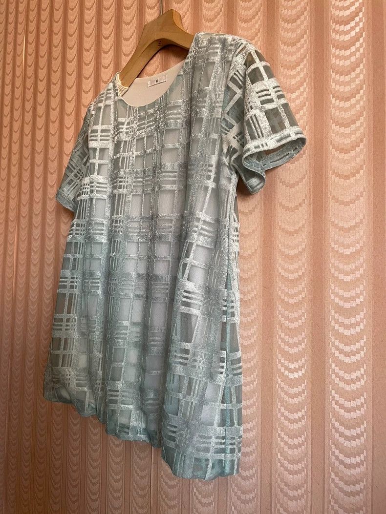 Y's Y's size os Double Velvet Blue and Green Plaid Short Sleeve Size US M / EU 48-50 / 2 - 2 Thumbnail