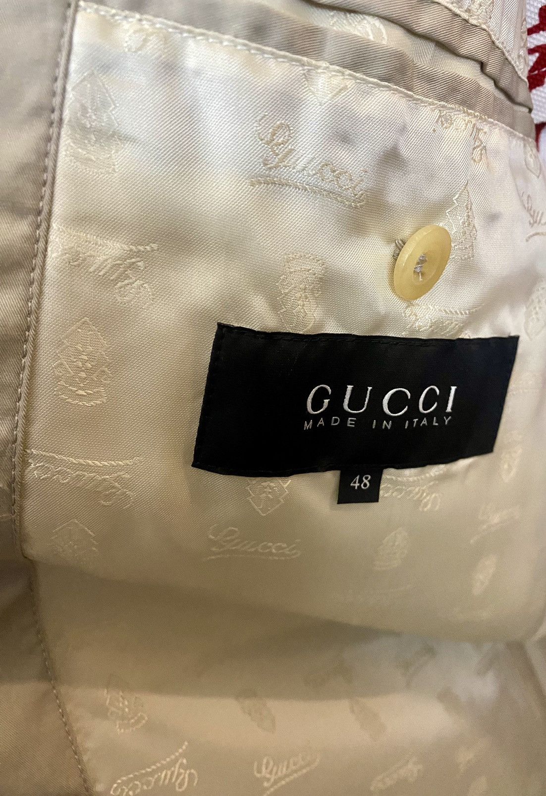 Gucci Gucci 🇮🇹 Stone Khaki Guccissima Lined Mackintosh Coat 48 NWT Size US M / EU 48-50 / 2 - 2 Thumbnail