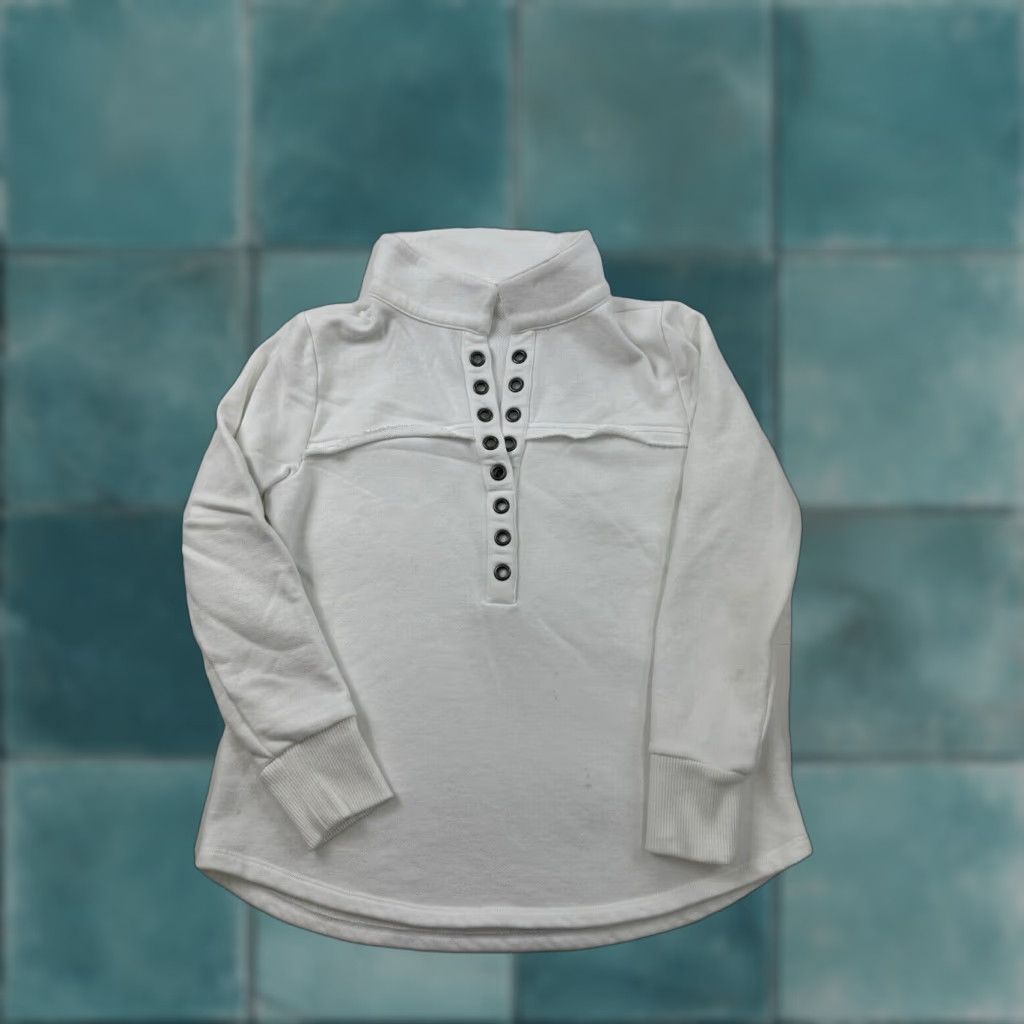 Soft Surroundings Soft Surroundings Sweatshirt Womens Petite XS White Neera French Terry Tunic Size XS / US 0-2 / IT 36-38 - 1 Thumbnail