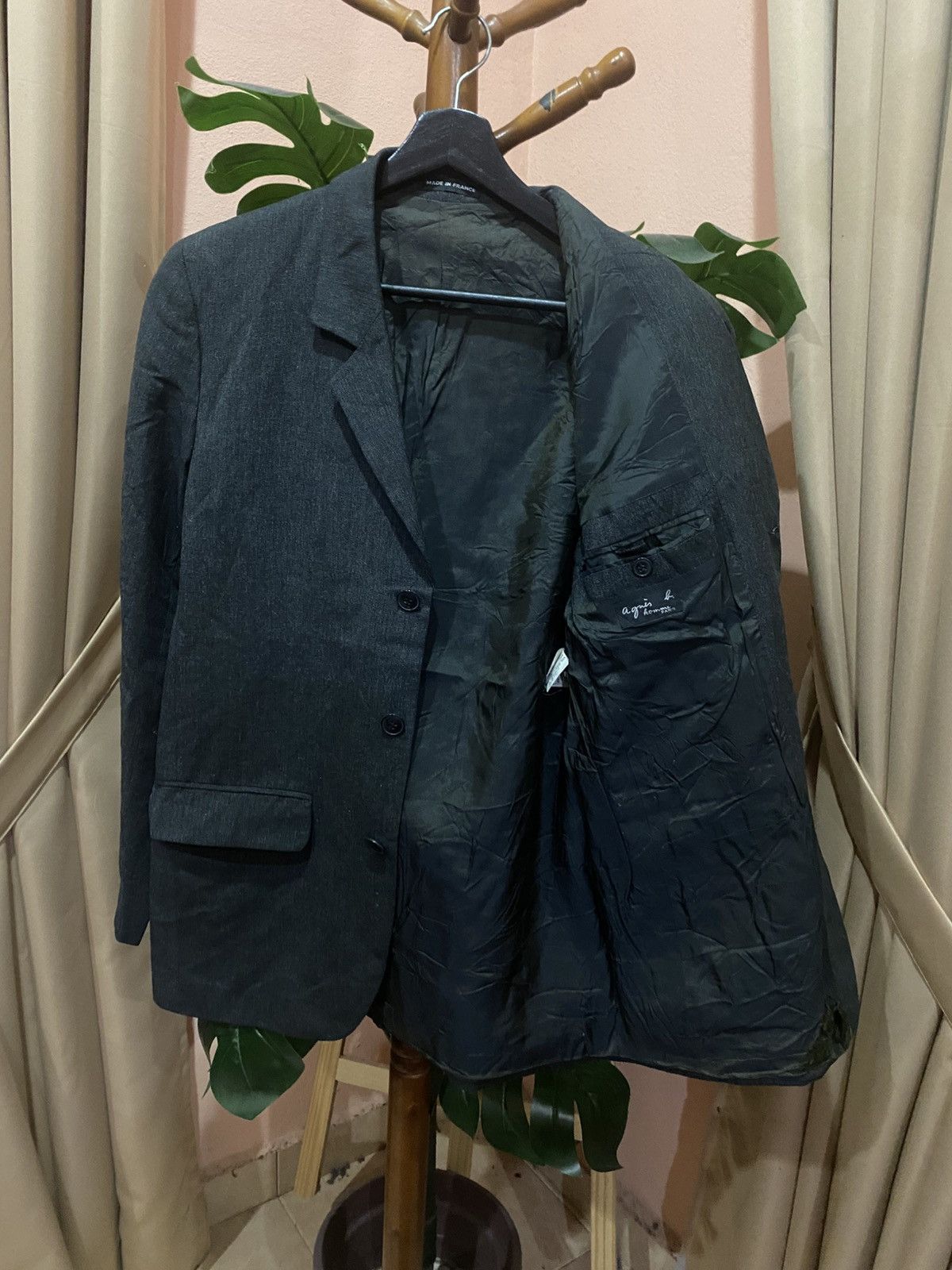 agnes b. Vintage Agnès B. Homme Paris Grey Blazer – Made in France Size US M / EU 48-50 / 2 - 5 Thumbnail