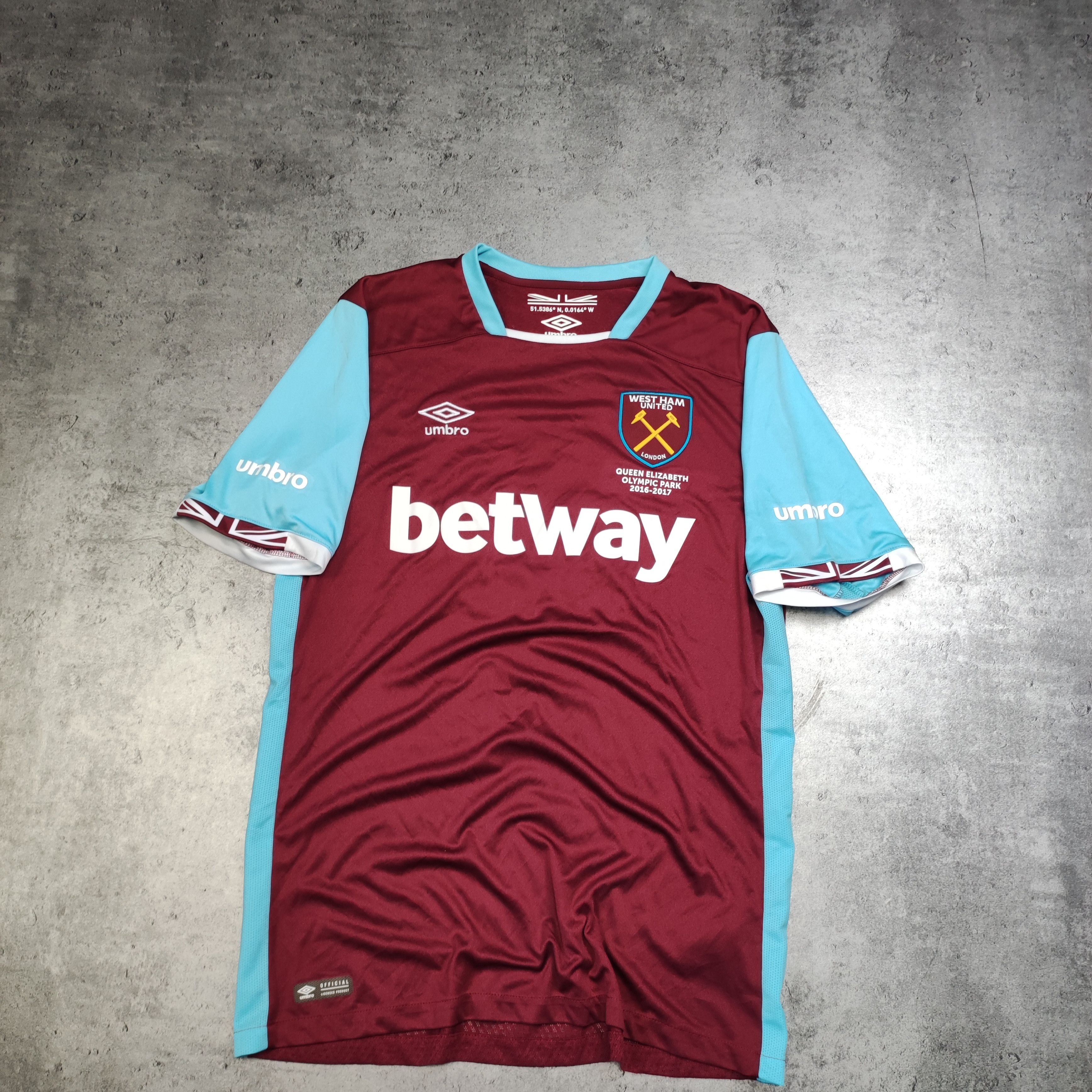 Other West Ham United x Umbro Football 2016/17 Home Jersey Size US L / EU 52-54 / 3 - 2 Thumbnail