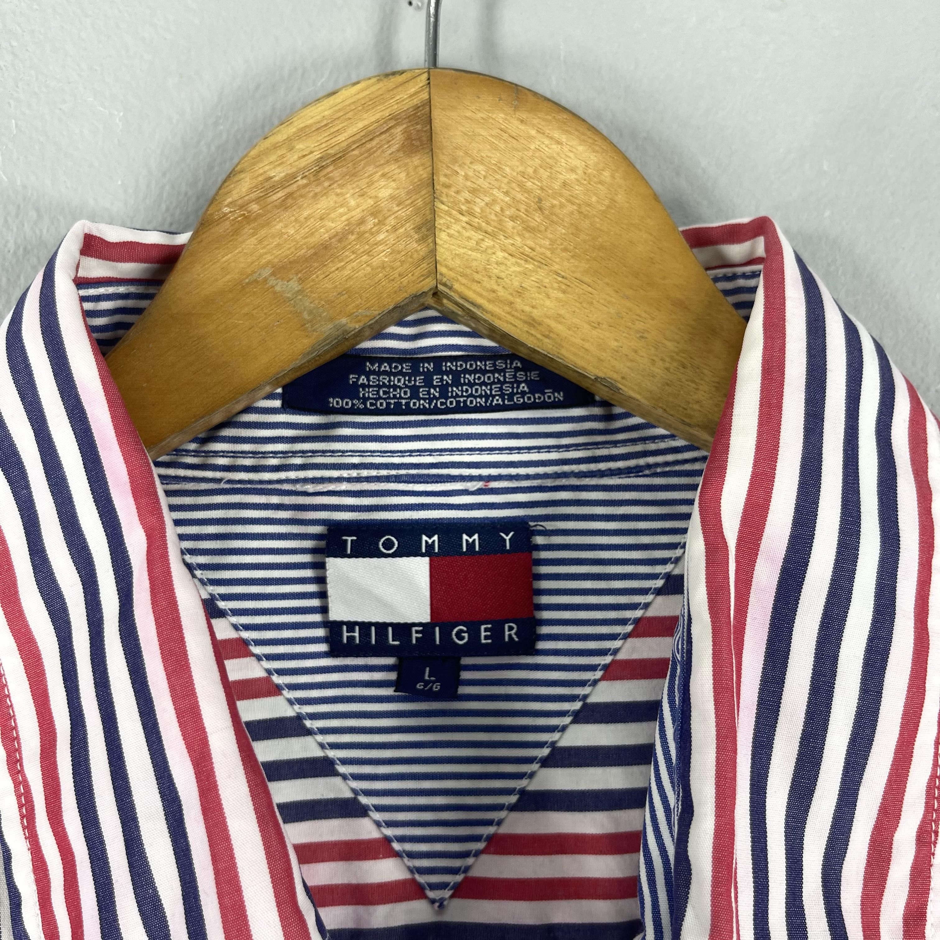 Tommy Hilfiger TOMMY HILFIGER Multicolor Stripes Casual Oxfords Shirt Size US L / EU 52-54 / 3 - 5 Thumbnail