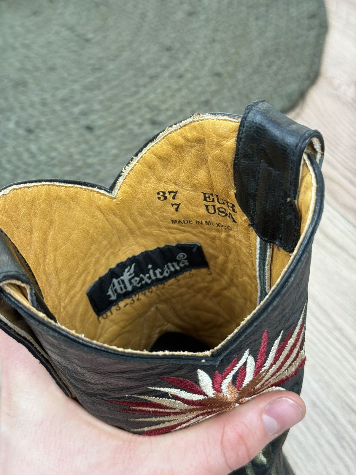 Cowboy Equipment × Mexicana × Vintage Grinders Mexican Leather Cowboy Boots Size US 5 / EU 37 - 7 Thumbnail