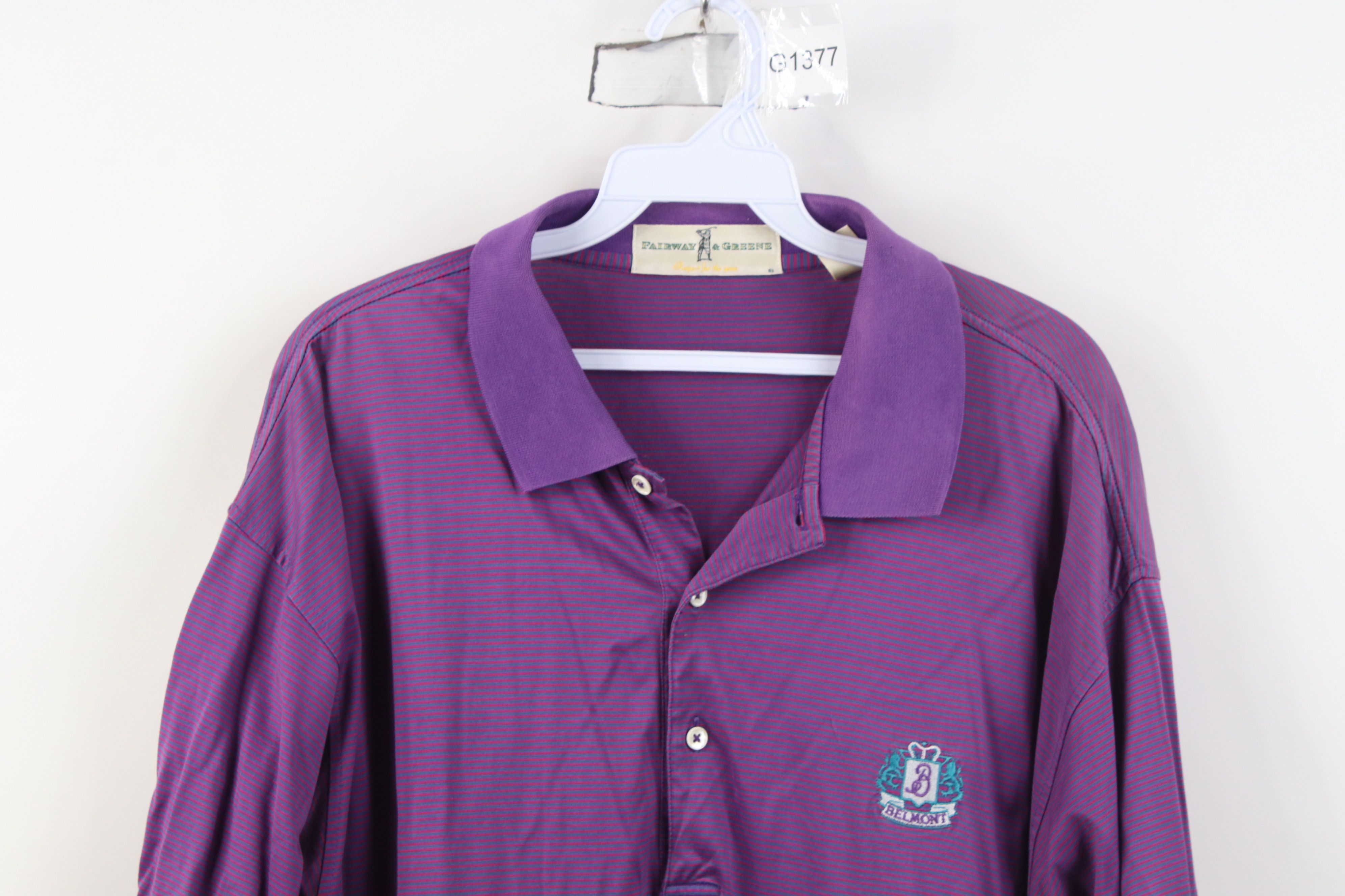 Vintage Vintage Country Club Ohio Striped Soft Knit Golf Polo Shirt Size US XXL / EU 58 / 5 - 2 Thumbnail