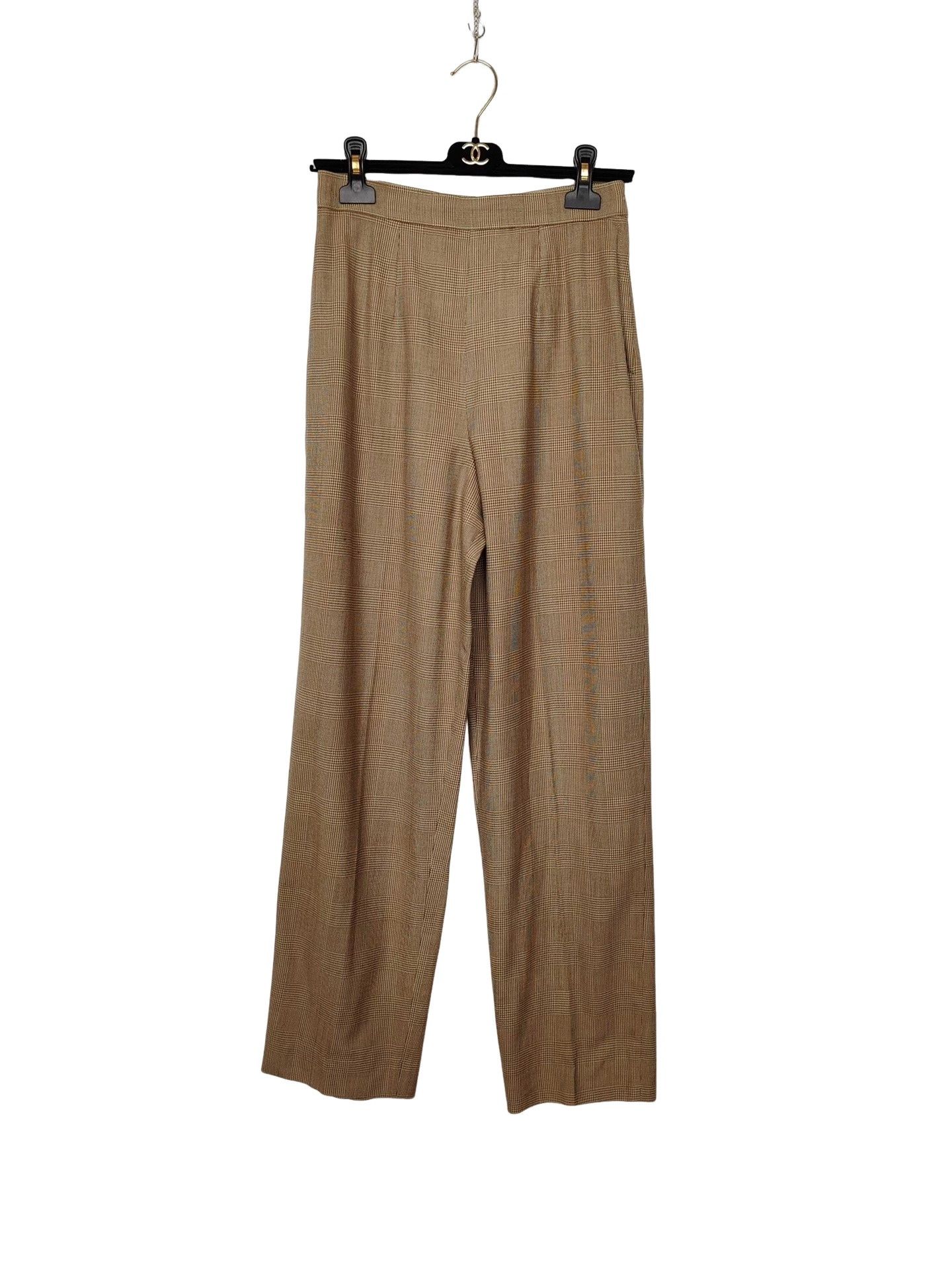 Max Mara MaxMara Brown Plaid Pants Size 42 Size 28" / US 6 / IT 42 - 1 Thumbnail
