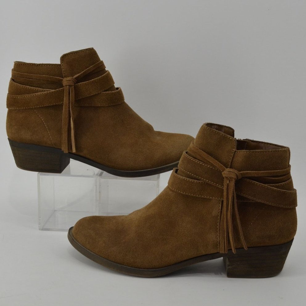 Other Kensie Glence Booties Sz 9 Leather Tassle Brown Suede Ankle Size US 9 / IT 39 - 6 Thumbnail
