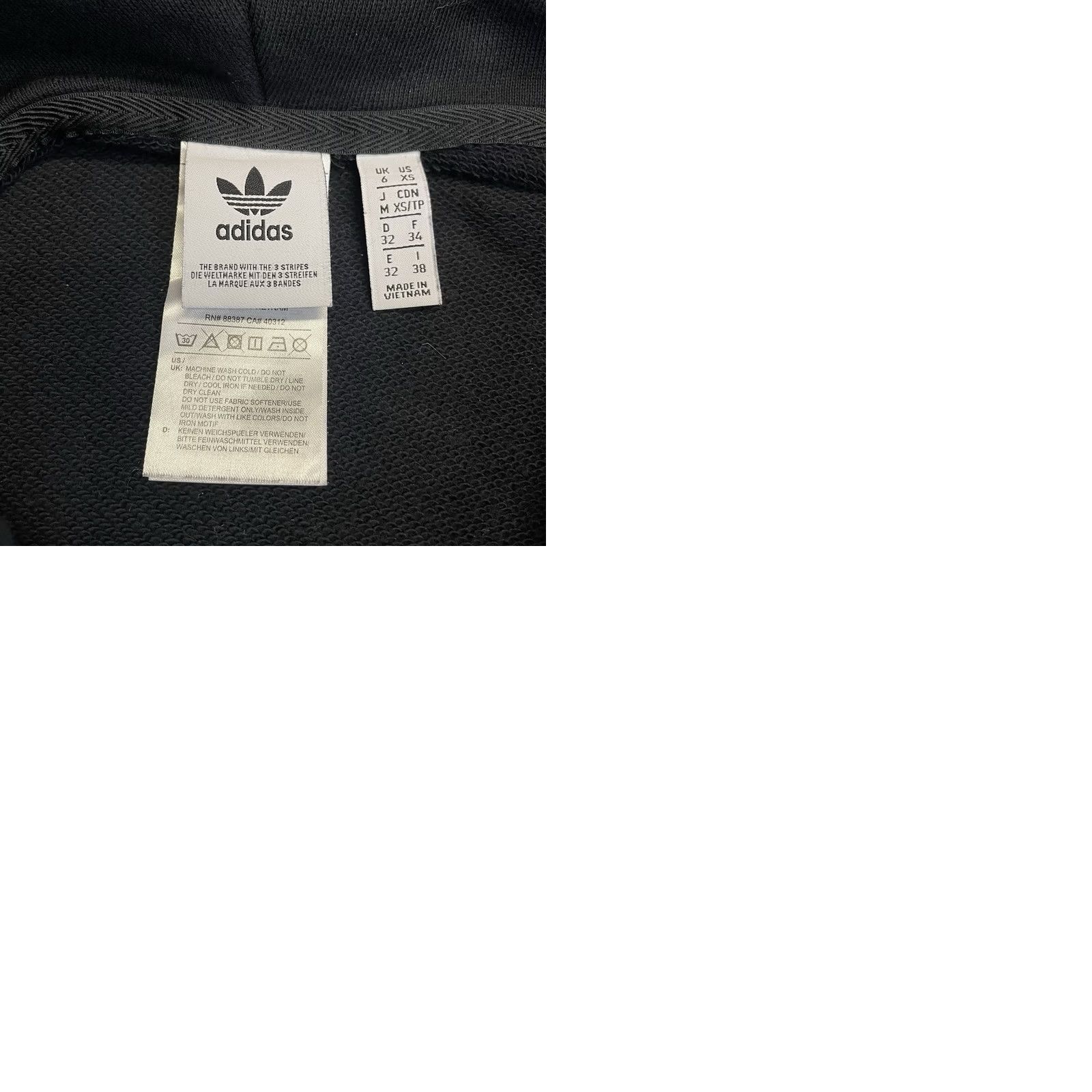 Adidas Adidas Fiorucci Cropped Hoodie Womens XS Black Sweatshirt Ladies Size XS / US 0-2 / IT 36-38 - 9 Thumbnail