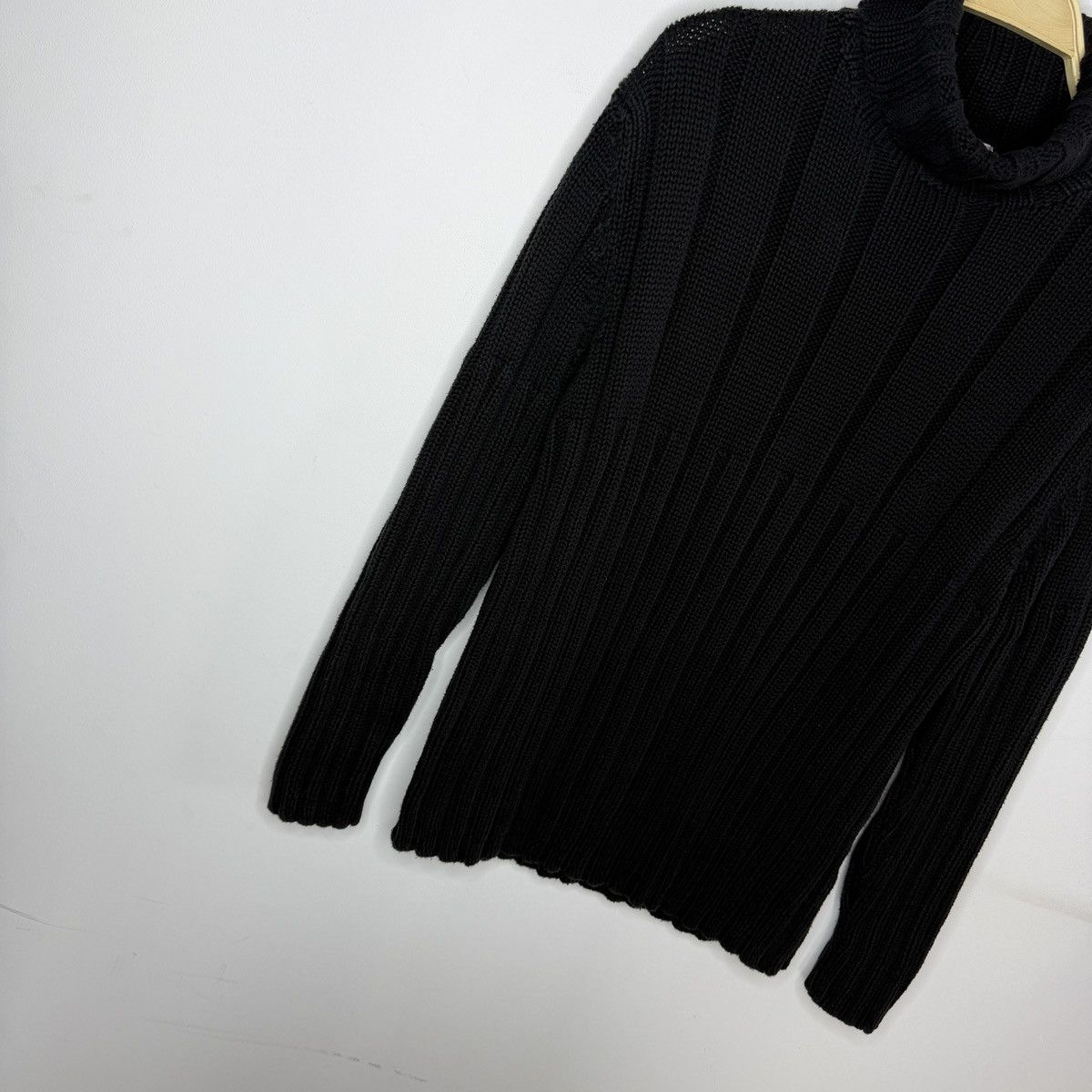 Yves Saint Laurent Thick YSL Sweater Turtleneck Black Yves Saint Vintage Paris Size US L / EU 52-54 / 3 - 3 Thumbnail