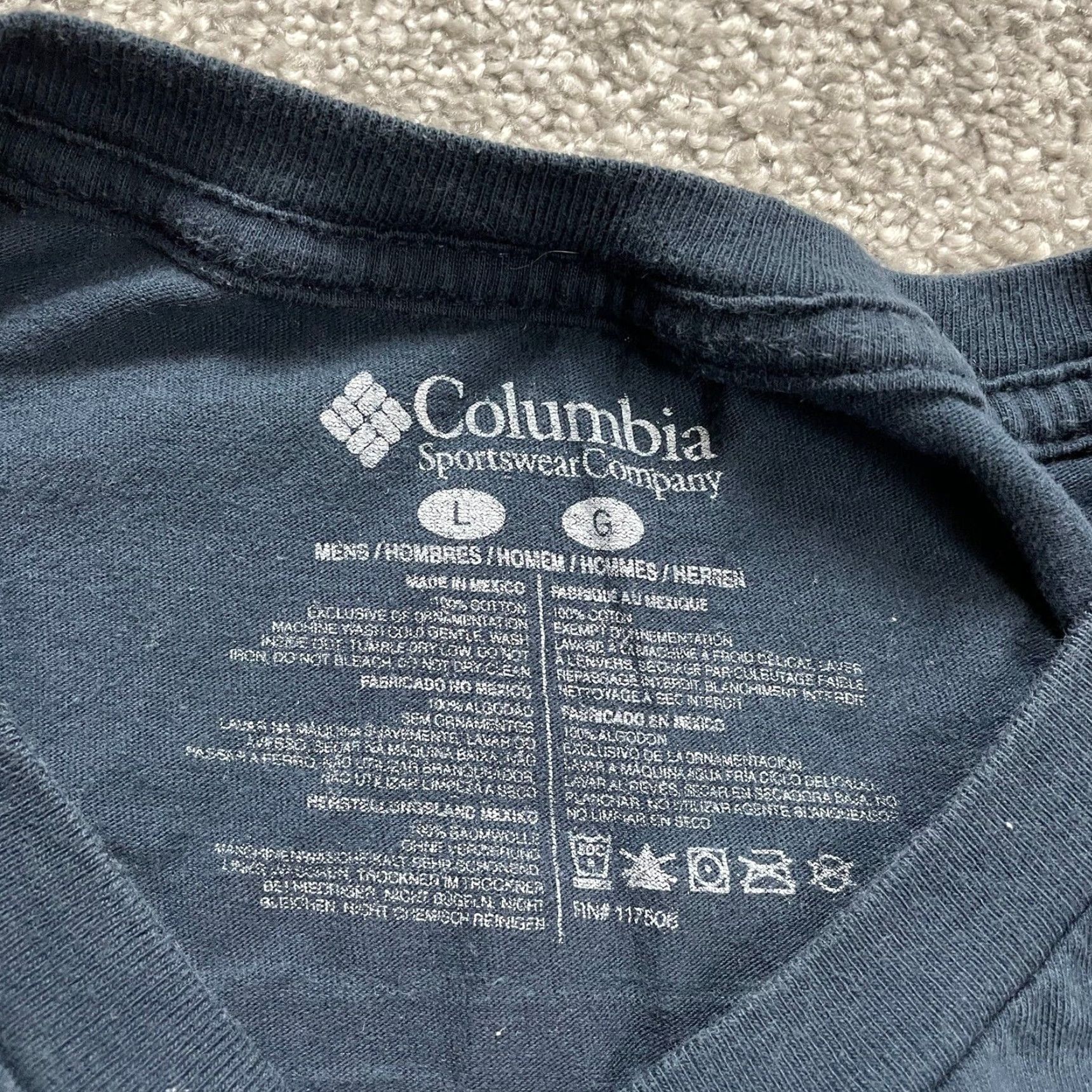 Vintage Columbia PHG Graphic T-Shirt Mens Large Navy Blue Short Sleeve Crew Neck Hunting Cotton Size US L / EU 52-54 / 3 - 5 Thumbnail