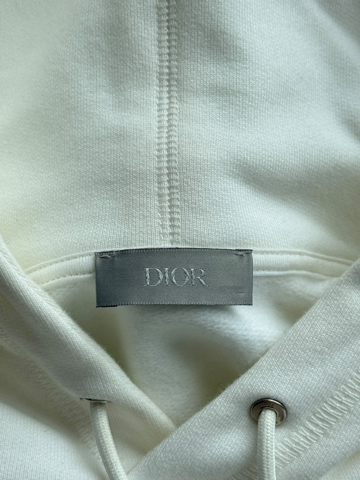 Dior Dior Flower Embroidered Logo White Sweatshirt Hoodie Size US XL / EU 56 / 4 - 7 Thumbnail
