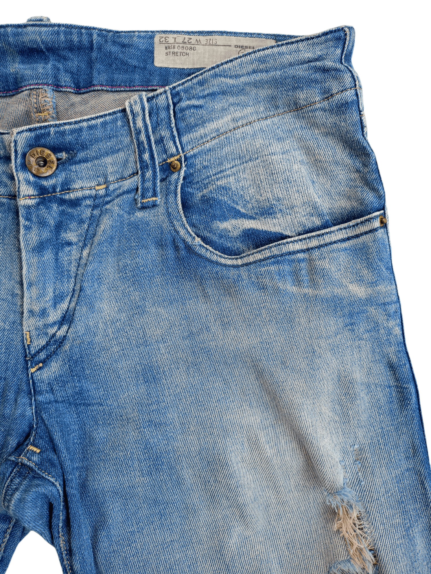 Diesel × Vintage DIESEL Grupee Cropped Super Slim Skinny Streetwear Denim Size 27" / US 4 / IT 40 - 4 Thumbnail