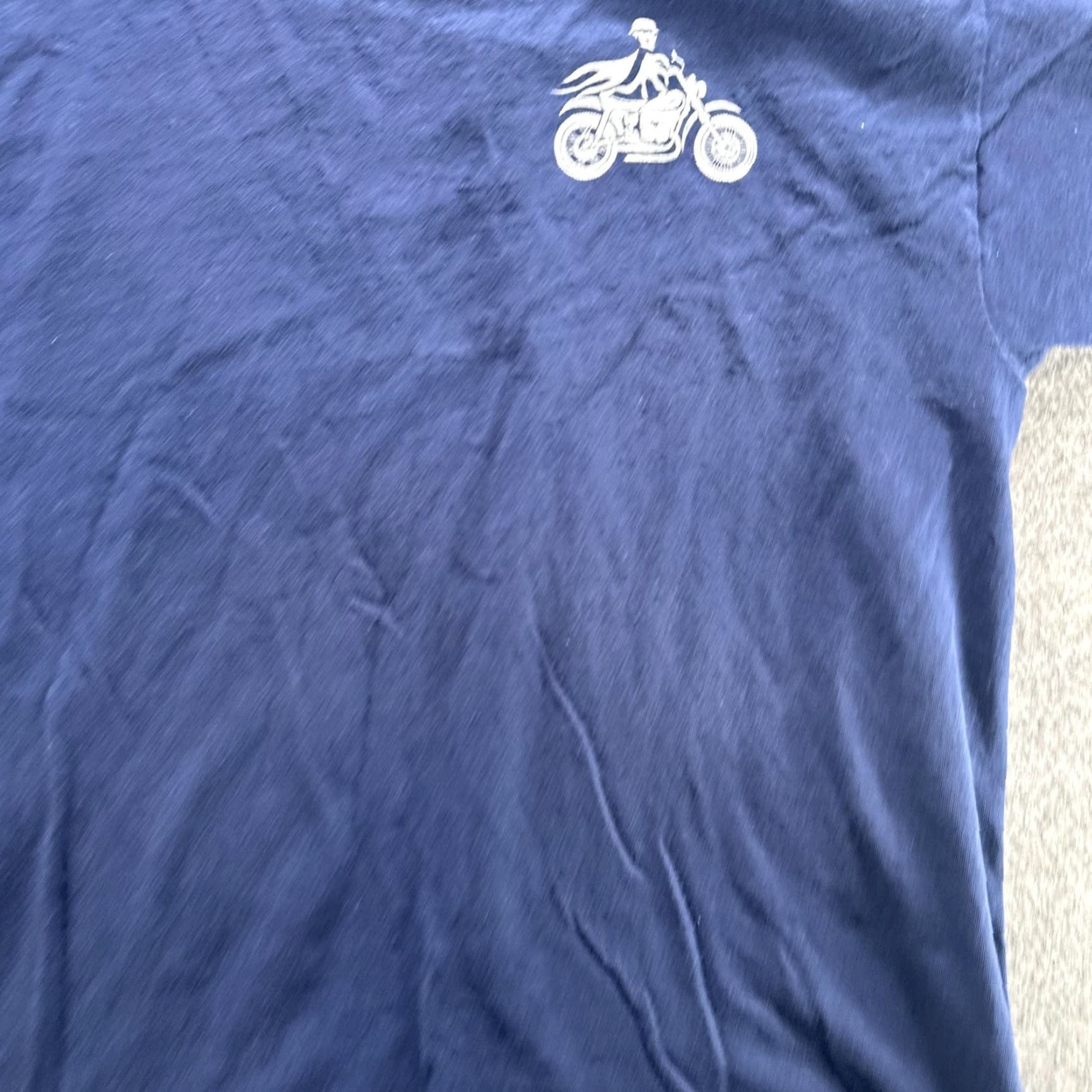 Hanes PAPA THE MAN THE MYTH THE BIKER LEGEND Shirt Mens Large Blue Graphic Print Shirt Size US L / EU 52-54 / 3 - 6 Thumbnail