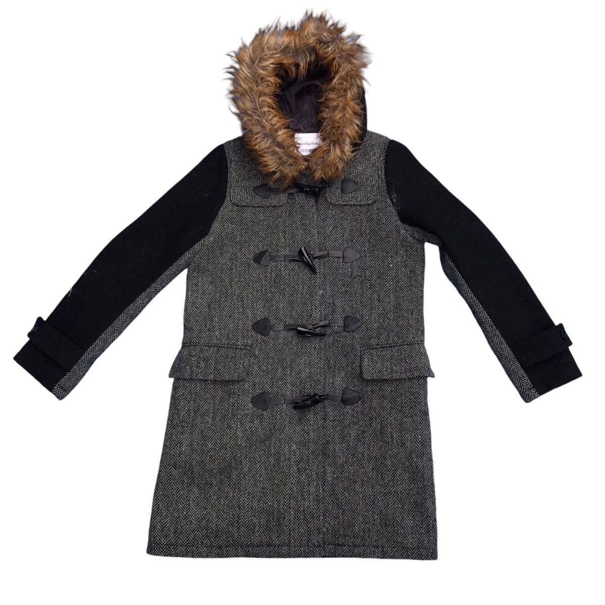 Harris Tweed LGB If Six Was Nine Style Harris Tweed Faux Fur Wool Jacket Size S / US 4 / IT 40 - 1 Thumbnail