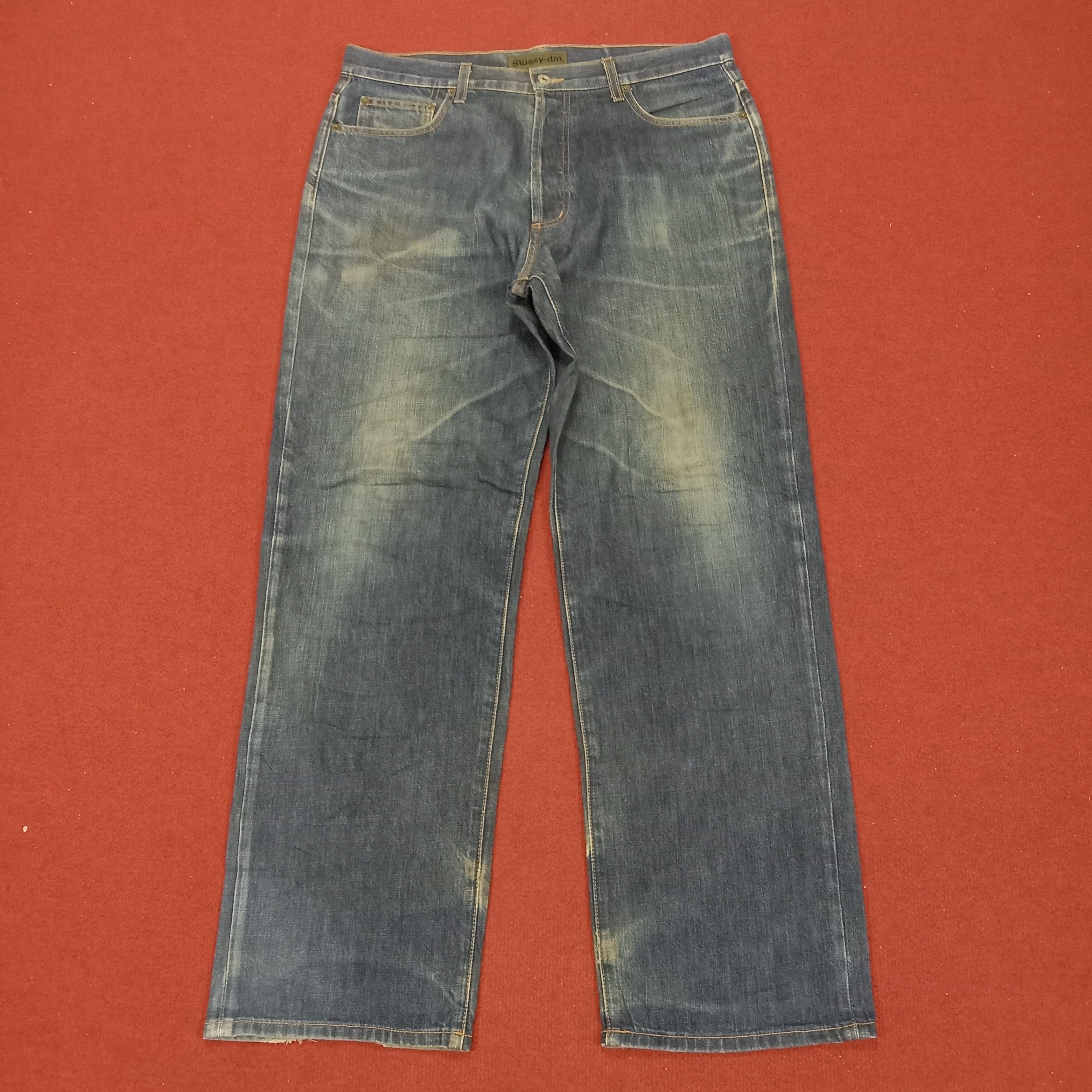 Stussy × Vintage Stussy Streetwear Custom Art Logo Style Jeans Size US 36 / EU 52 - 4 Thumbnail
