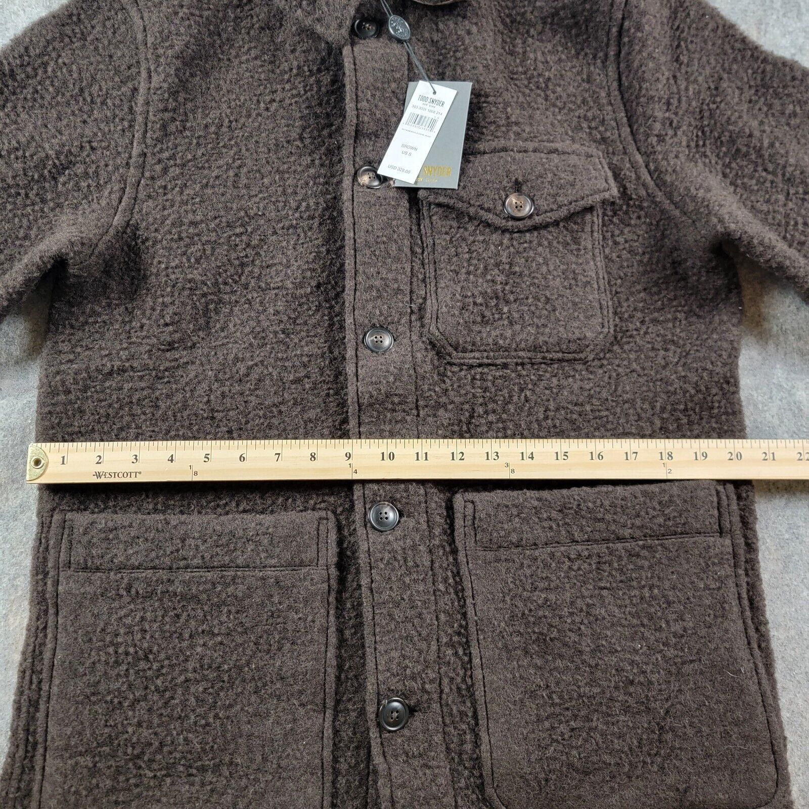 Todd Snyder Todd Snyder Wool Blend Boucle Chore Jacket Brown NWT Italy Size US S / EU 44-46 / 1 - 7 Thumbnail