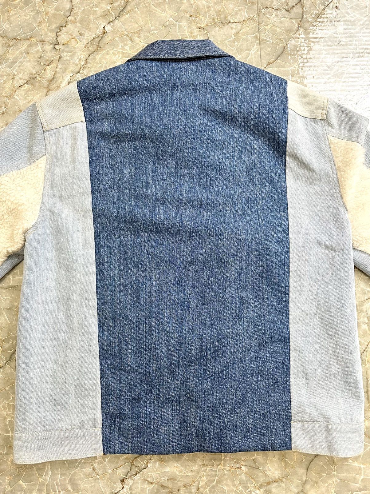 Facetasm Paneled Sherling Denim Jacket Size US XL / EU 56 / 4 - 7 Thumbnail